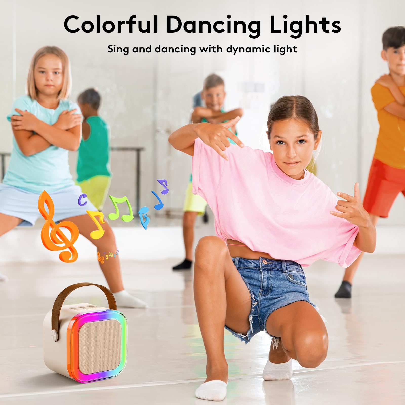 Niskite Mini Karaoke Machine with 2 Wireless Microphones - Portable Bluetooth Speaker for Kids, Teens & Adults | Perfect for Birthday Parties, Family Gatherings & Home Entertainment