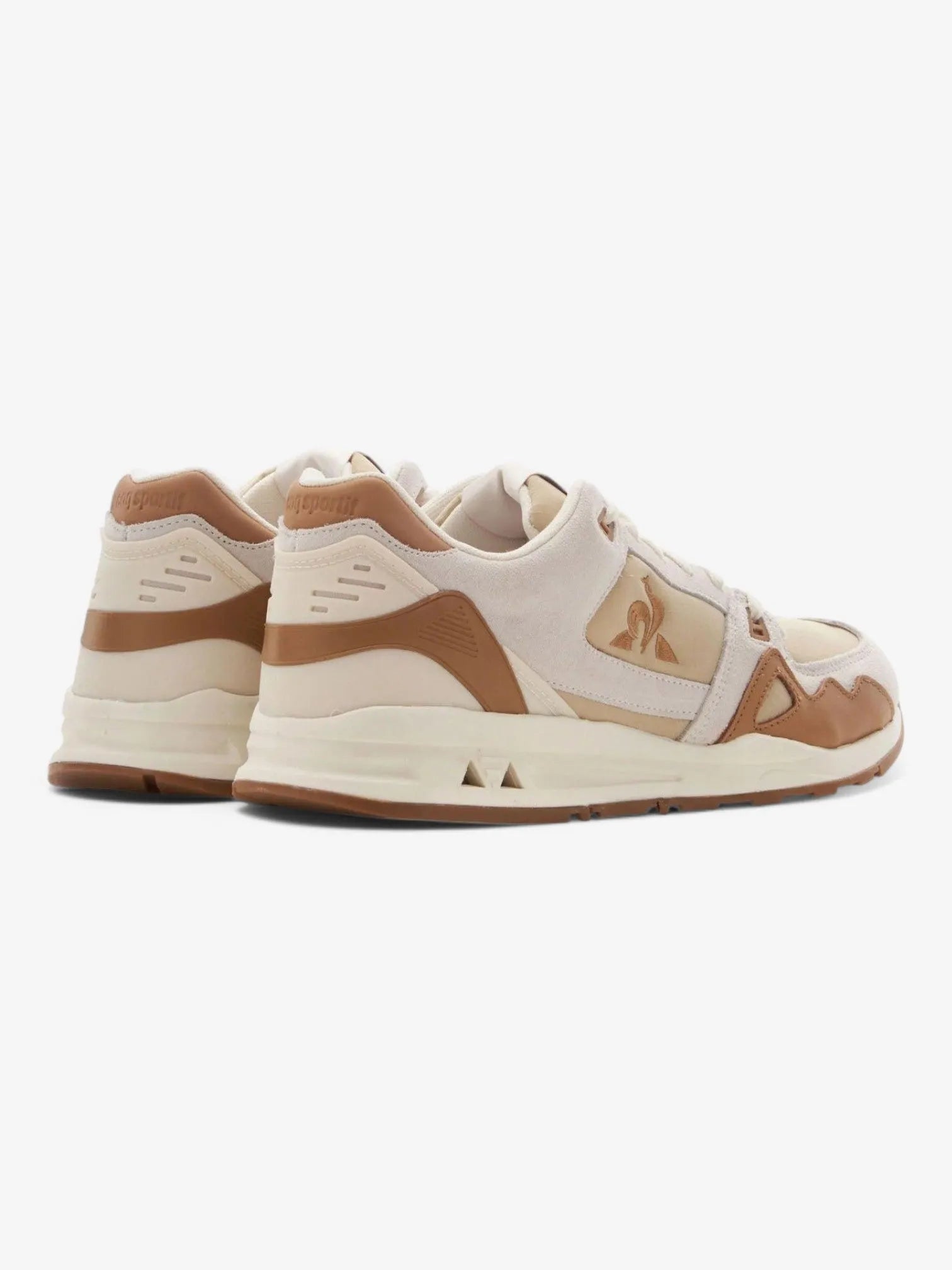 Le Coq Sportif R1000 Ripstop Sneakers - Beige & Brown Men's Running Shoes for Jogging, Gym & Casual Wear