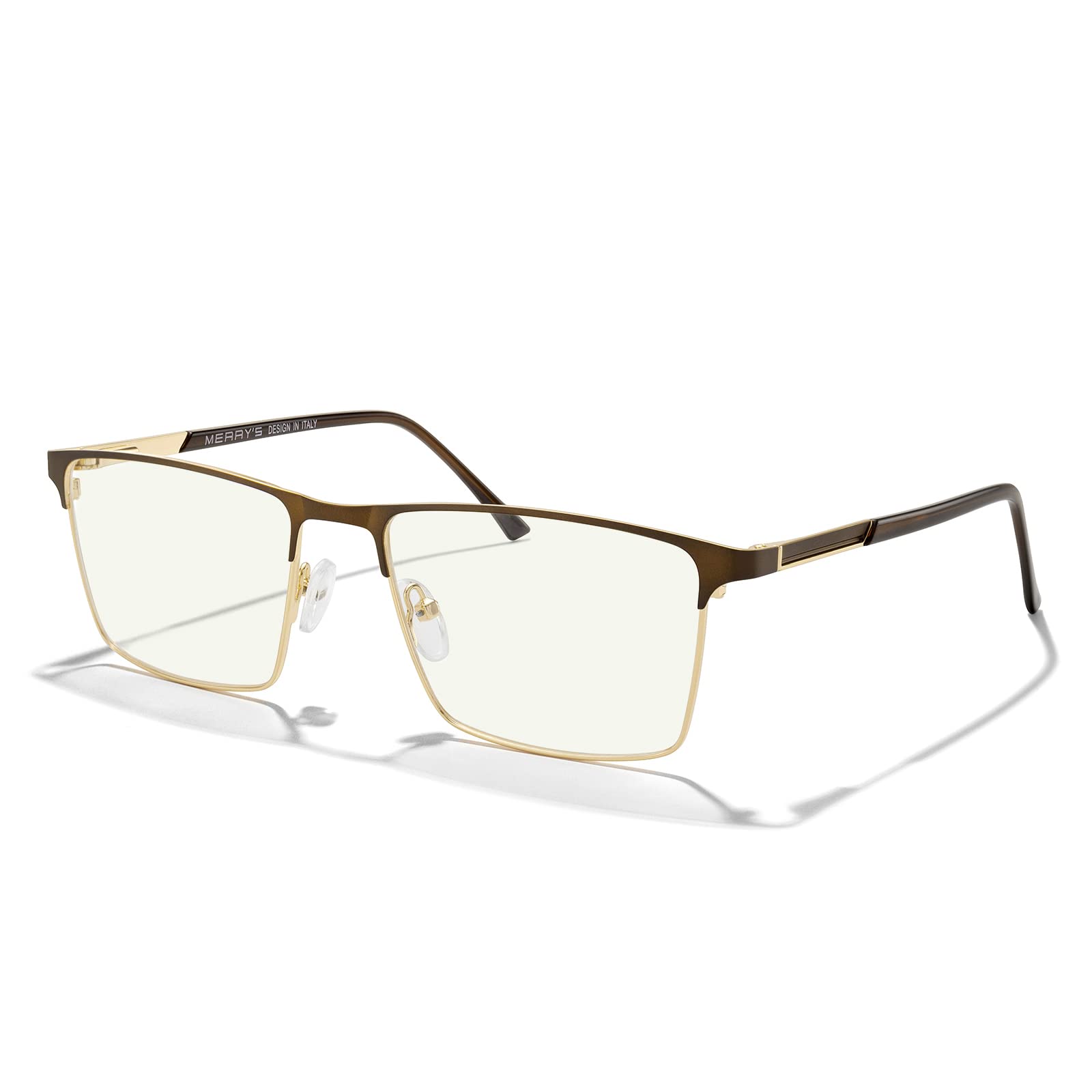 MERRY'S Blue Light Blocking Glasses for Men - Vintage Style Computer Glasses with Anti Eyestrain Technology | Perfect for Gaming, Office Work & Nighttime Screen Use