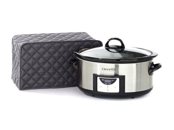 Covermates Keepsakes Slow Cooker Cover – Dust Proof & Stain Resistant Washable Appliance Protector for Kitchen – Perfect for Crock Pots, Rice Cookers & Countertop Appliances (Slate Gray)