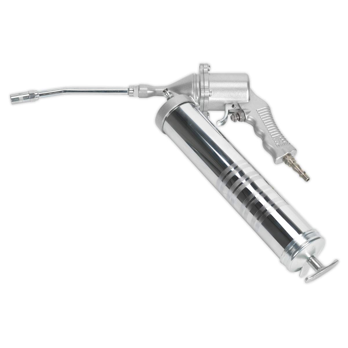Sealey SA401 Air Operated Continuous Flow Pistol Grease Gun - Heavy Duty Lubrication Tool for Automotive, Industrial & Farm Equipment Maintenance