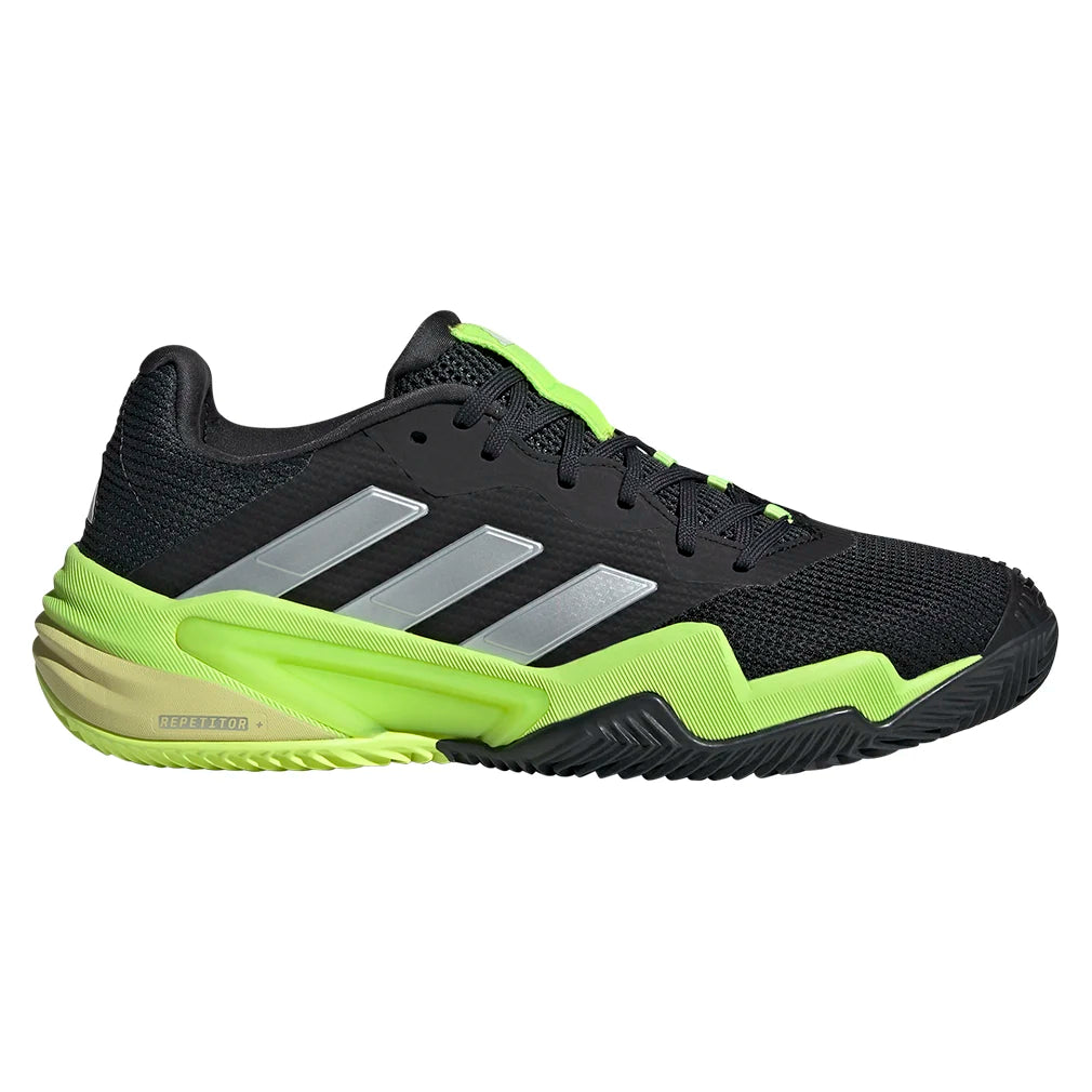 Men's Barricade 13 Clay Tennis Shoes - Core Black & Lucid Lemon | High-Performance Clay Court Shoes for Competitive Play & Training