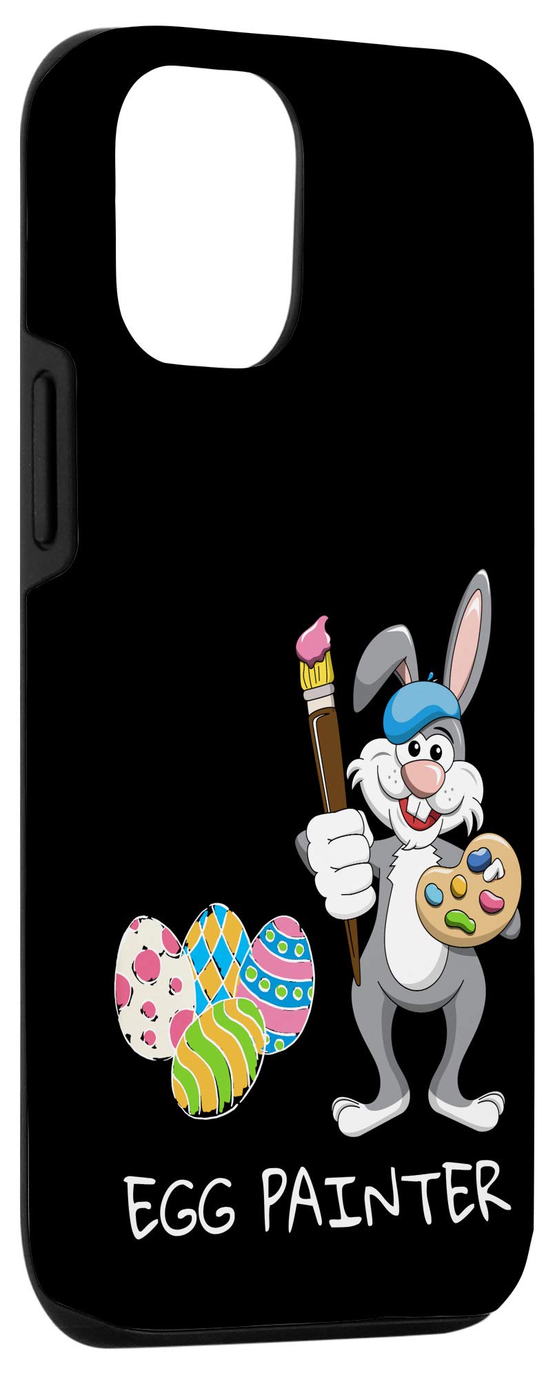 iPhone 12/12 Pro Easter Egg Painting Case - Funny Bunny Design for Kids Easter Egg Hunt - Perfect for Easter Decorations & Holiday Activities