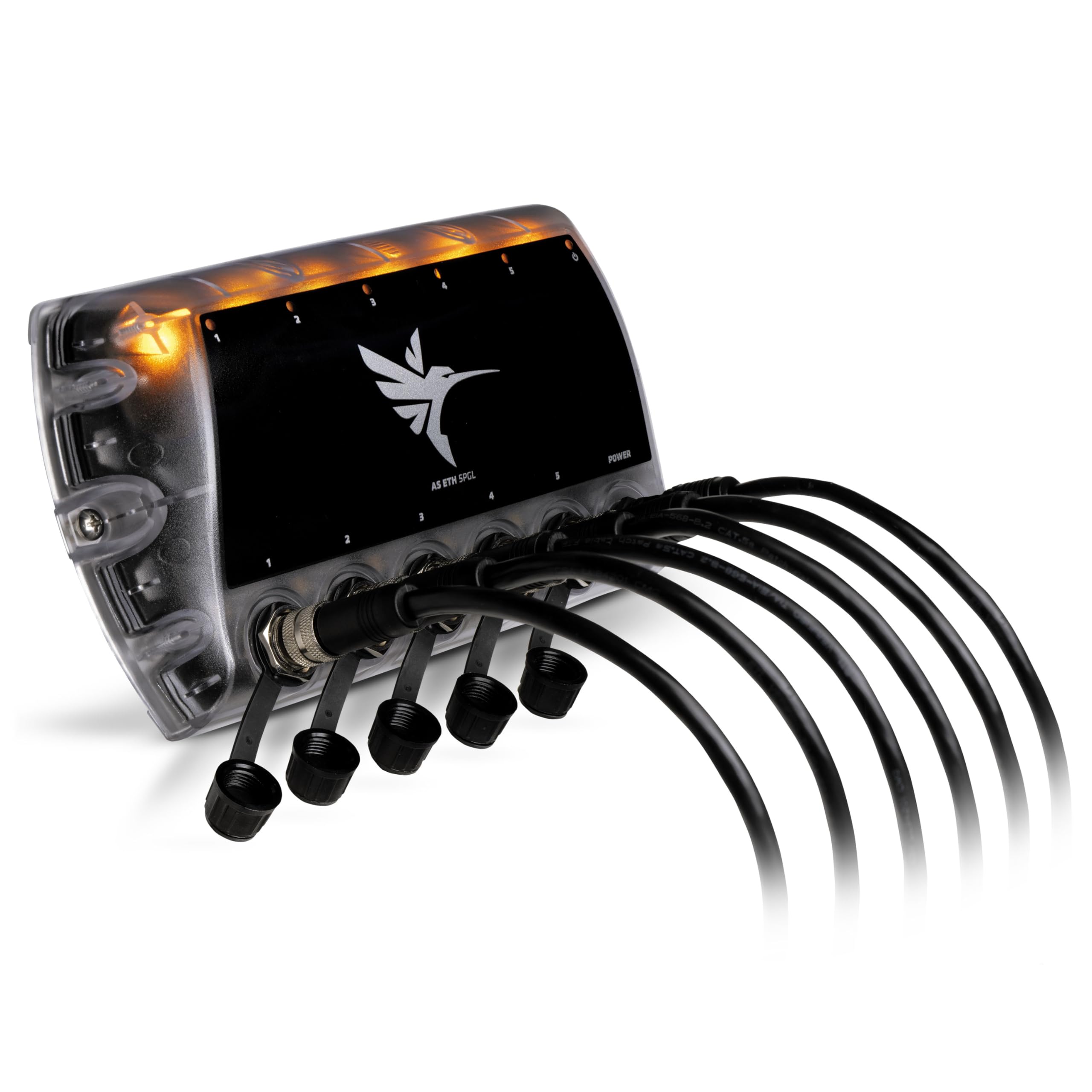 Humminbird 411850-1 AS ETH 5PGL 5-Port Ethernet Switch for Marine Electronics & Sonar Systems - Perfect for Boat Networking & Fish Finder Connectivity