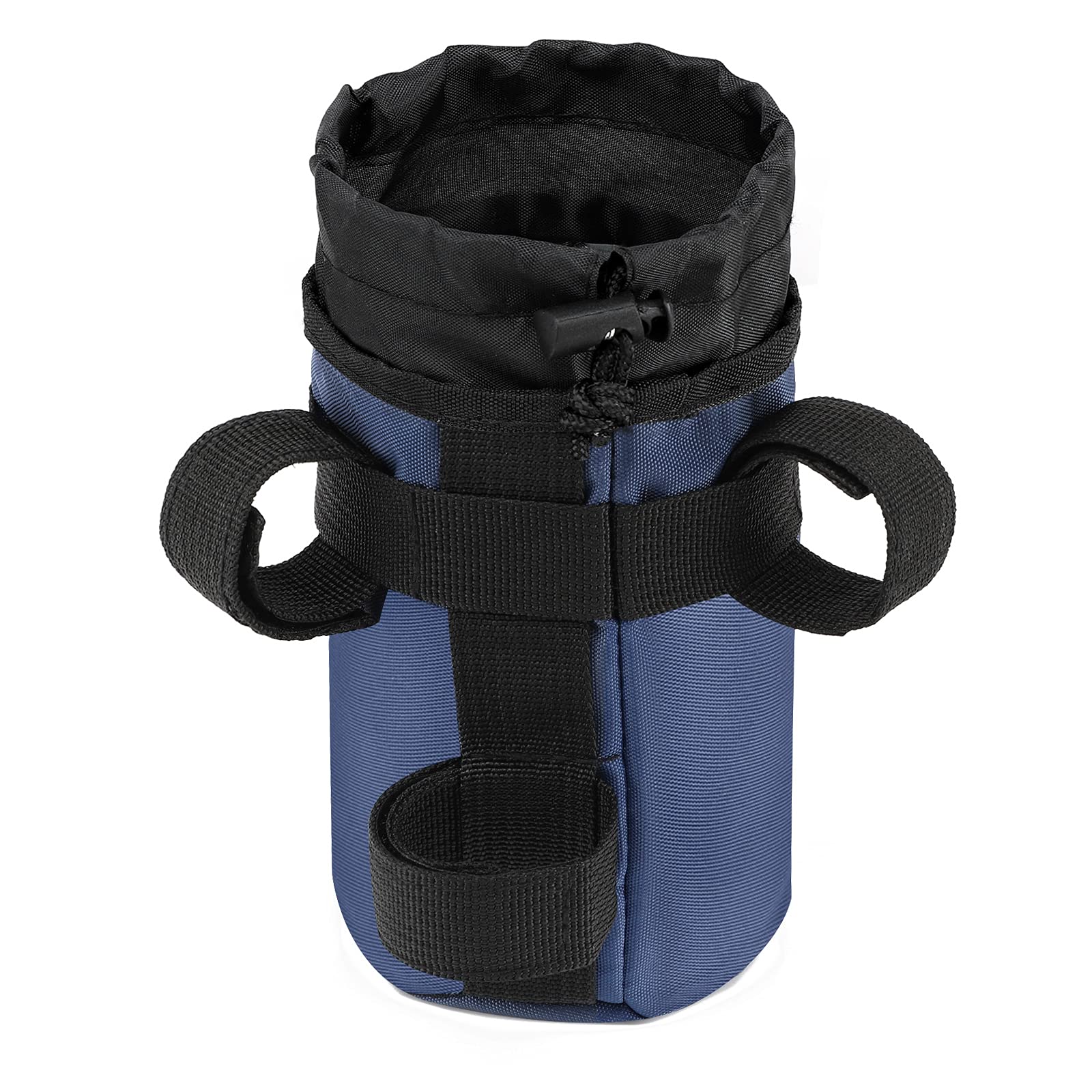 Accmor Insulated Bike Water Bottle Holder - Keeps Drinks Cold or Hot for 12 Hours, Universal Bike Cup Cage for Kids, Mountain, Cruiser & Road Bicycles (Blue) - Perfect for Cycling, Commuting & Outdoor Adventures