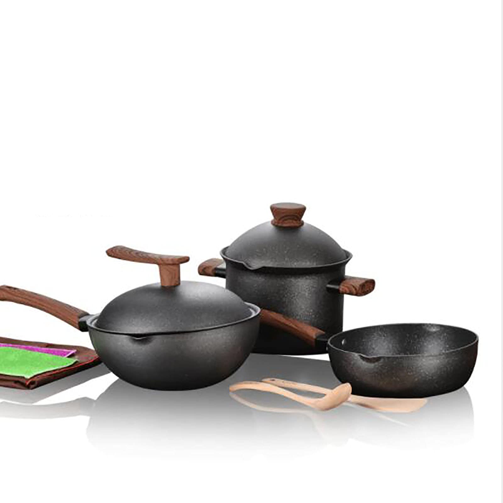 8-Piece Nonstick Cookware Set - Pots & Pans Kitchen Cooking Set with Healthy Eco-Friendly Materials | Perfect for Home Cooking, Meal Prep & Family Dinners