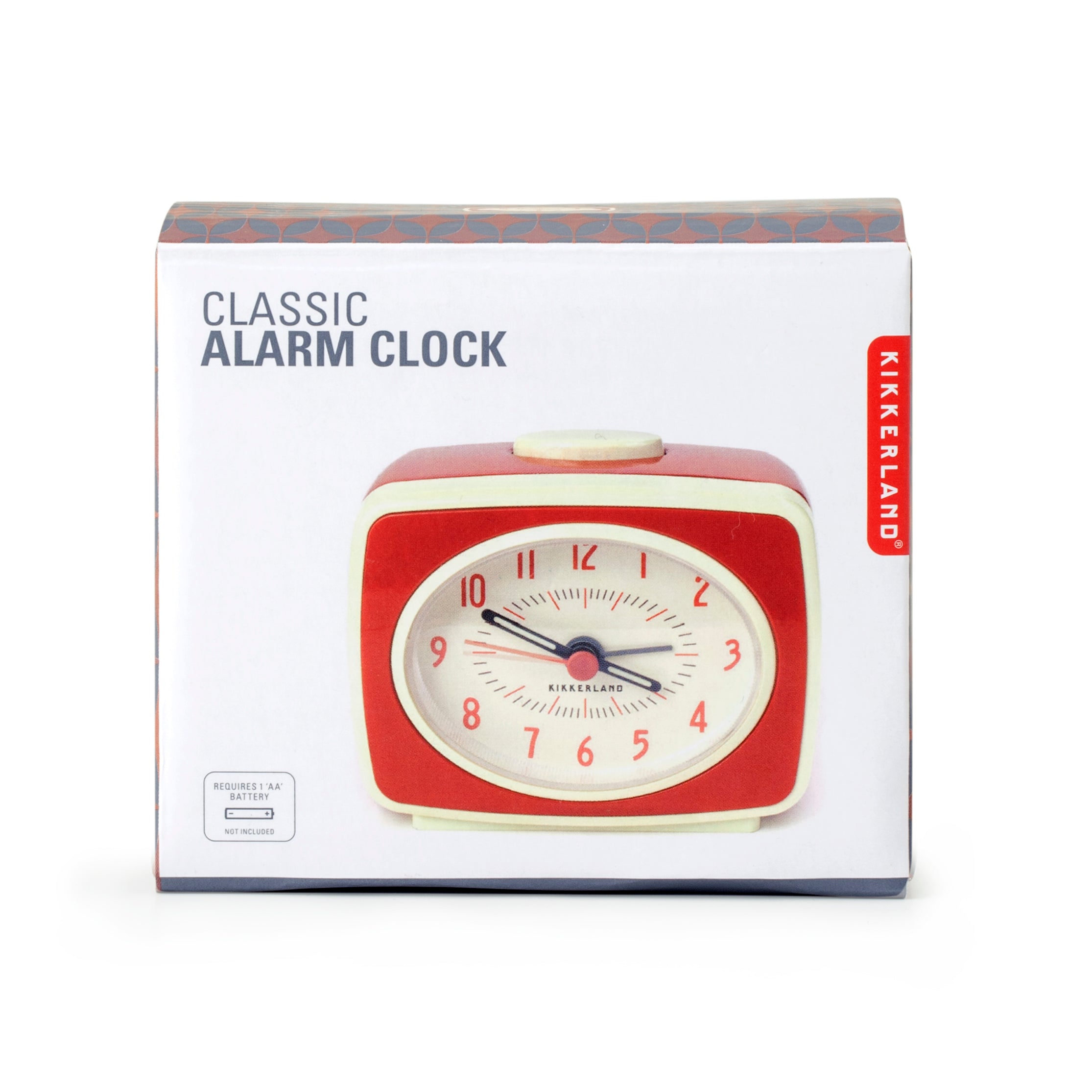 Vintage Red Alarm Clock - Loud Ringing, Battery Operated, Easy to Read Numbers - Perfect for Bedroom, Office, and Travel