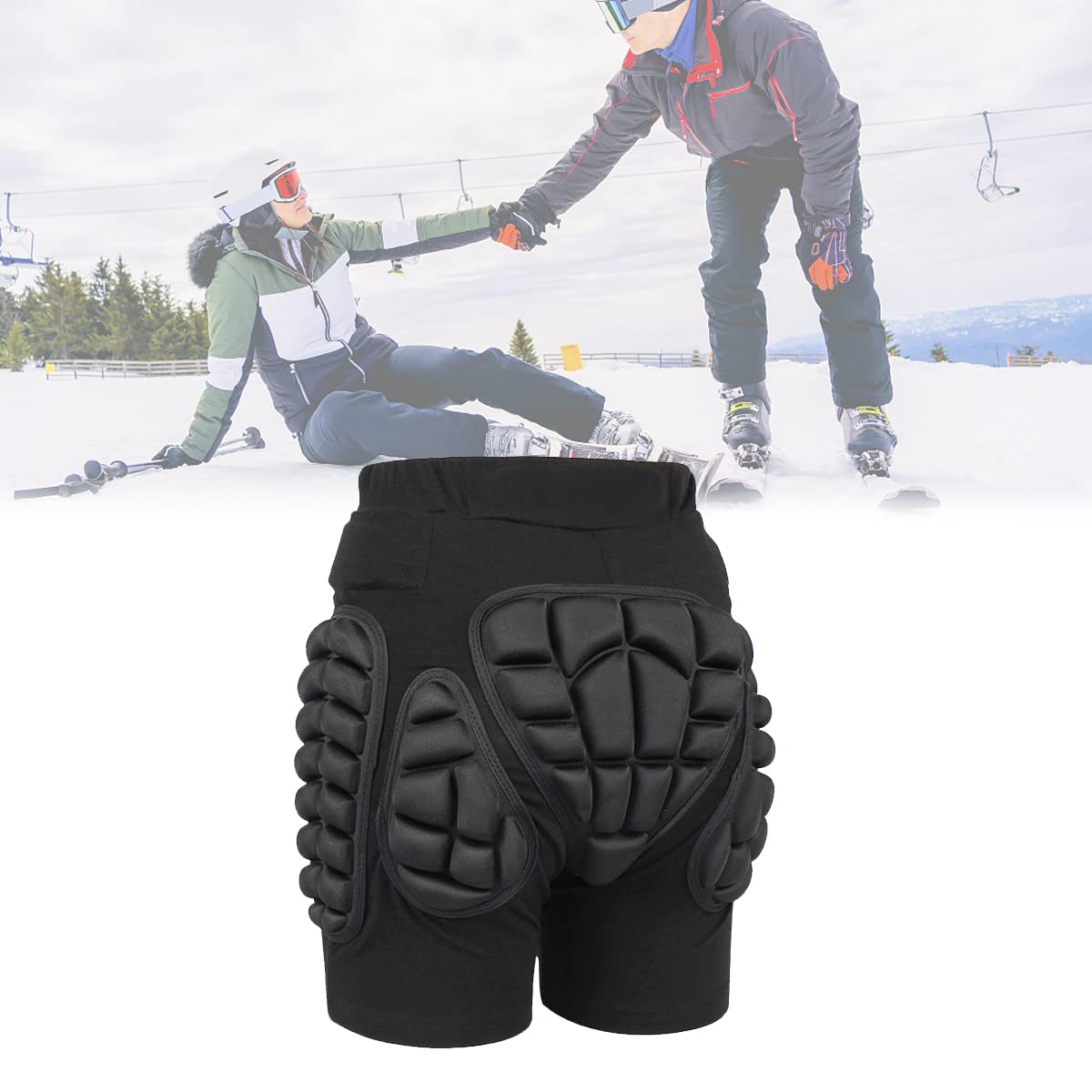 **YCRD 3D EVA Padded Shorts – Breathable Hip & Butt Protective Gear for Impact Resistance | Drop Protection for Skateboarding, Snowboarding, Cycling & Riding | Comfortable & Durable XXL Size | Ideal for Extreme Sports & Outdoor Activities**
