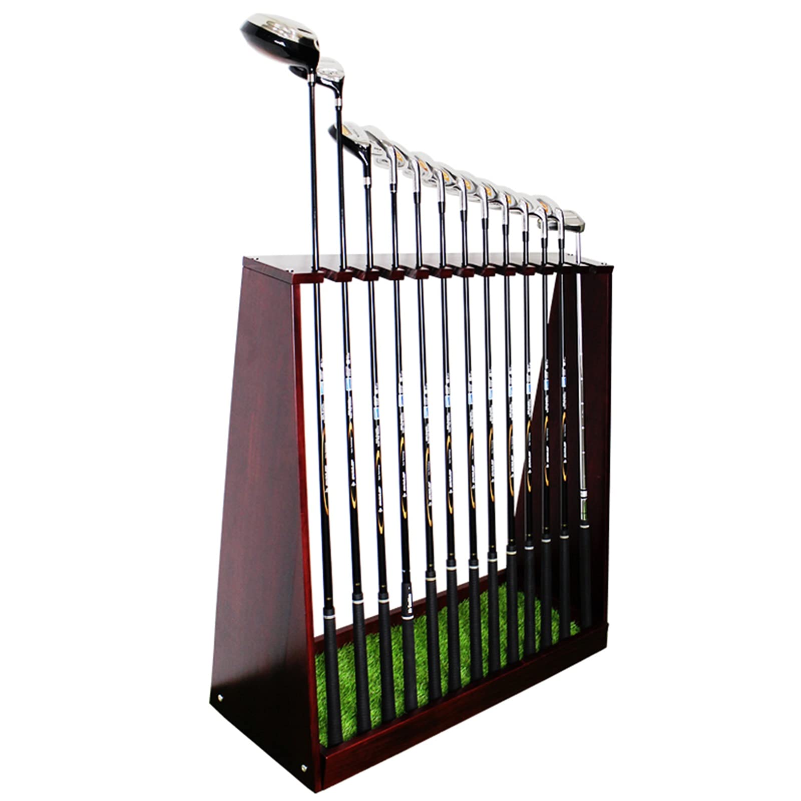 Premium Wooden Golf Club Putter Display Stand - Holds 13 Clubs, Golf Club Organizer & Storage Rack for Home, Office, or Man Cave - Perfect for Golf Enthusiasts and Club Organization