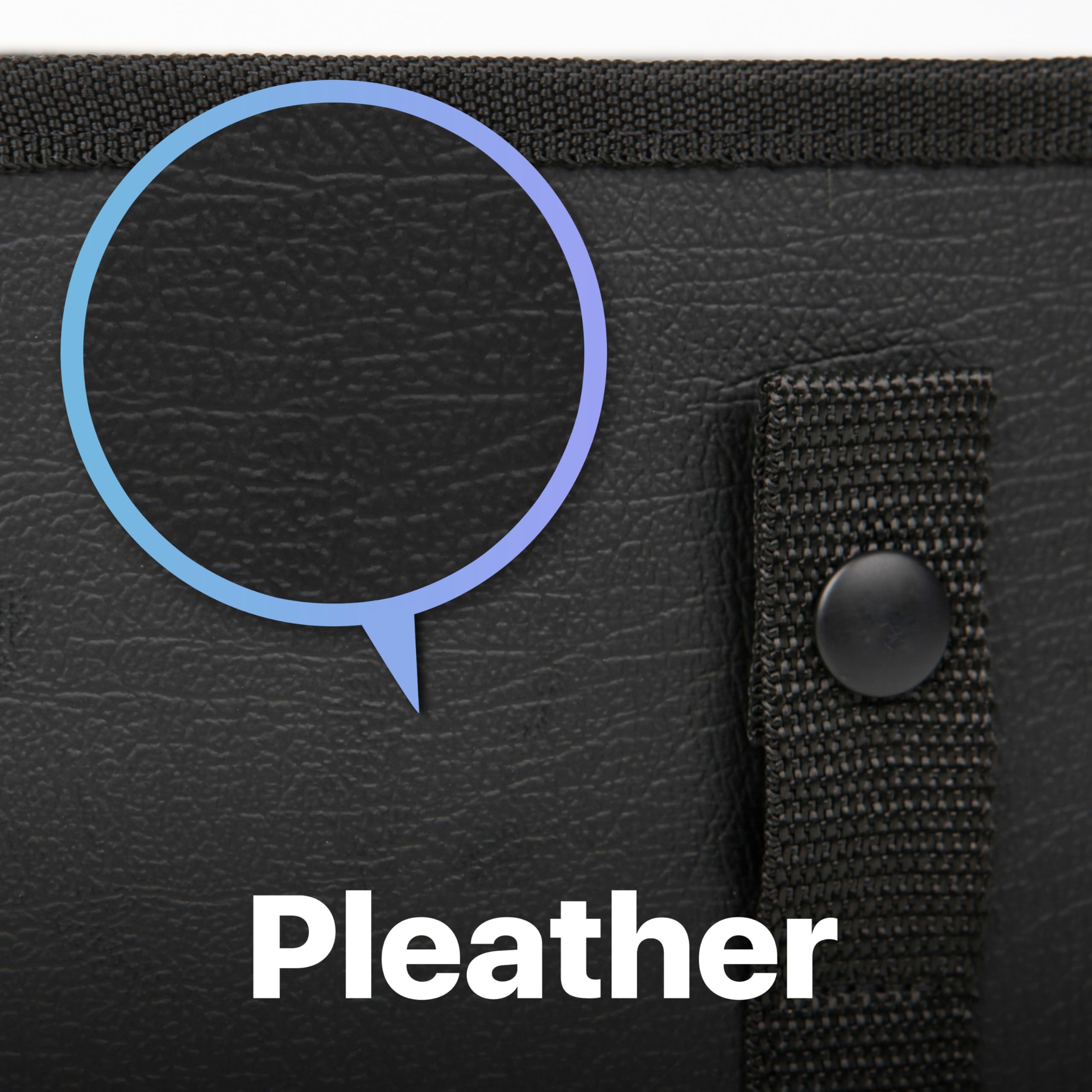 Foldable Hanging Car Trash Can - Vegan Leather Auto Garbage Bin with Oxford Cloth Lining for Vehicles (Medium, Gray) | Perfect for Road Trips, Commuting & Keeping Your Car Clean