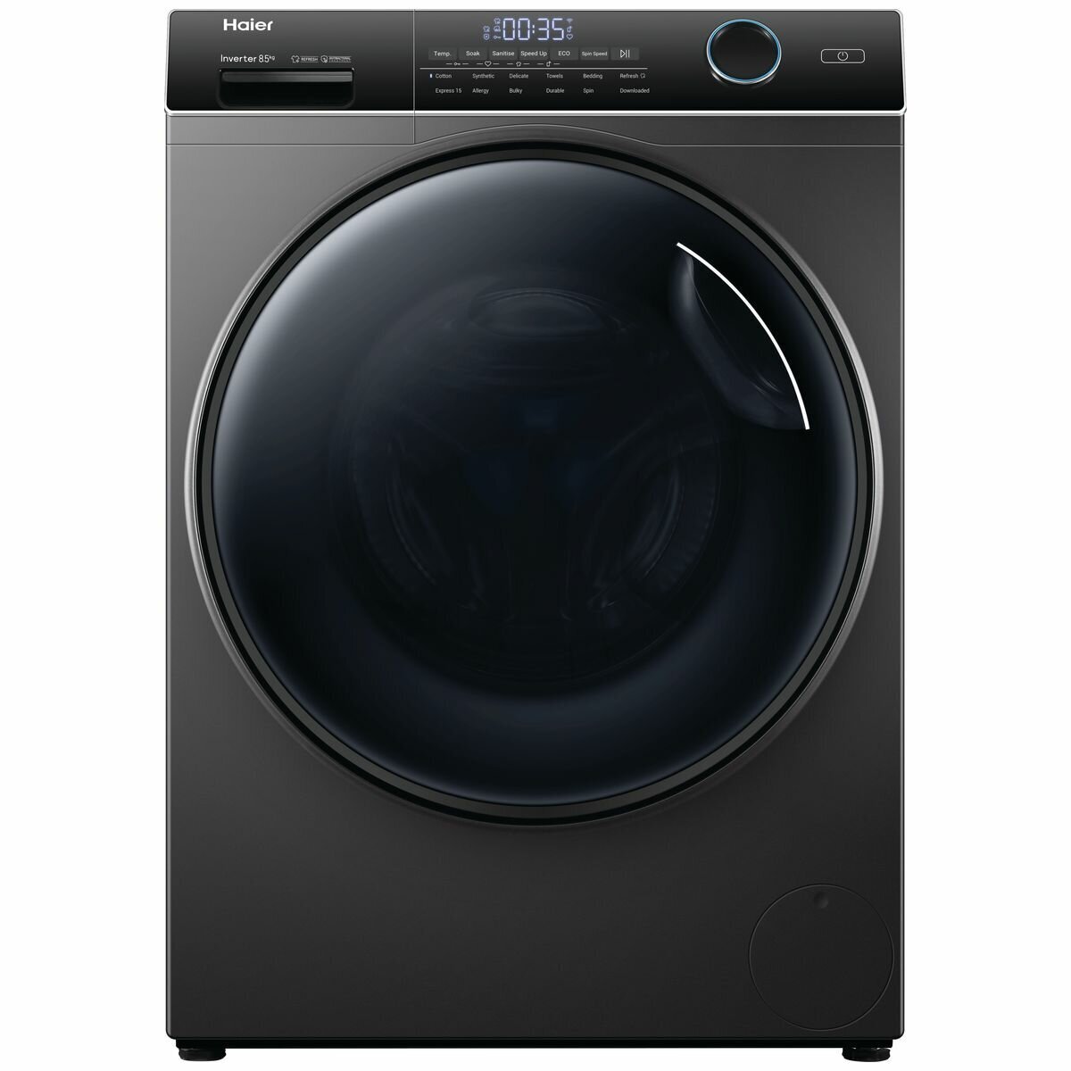 Haier 500 Series 8.5kg Front Load Washing Machine - Energy Efficient, Quiet Operation, Dark Grey (HWF85ANB1) - Perfect for Apartments & Small Homes