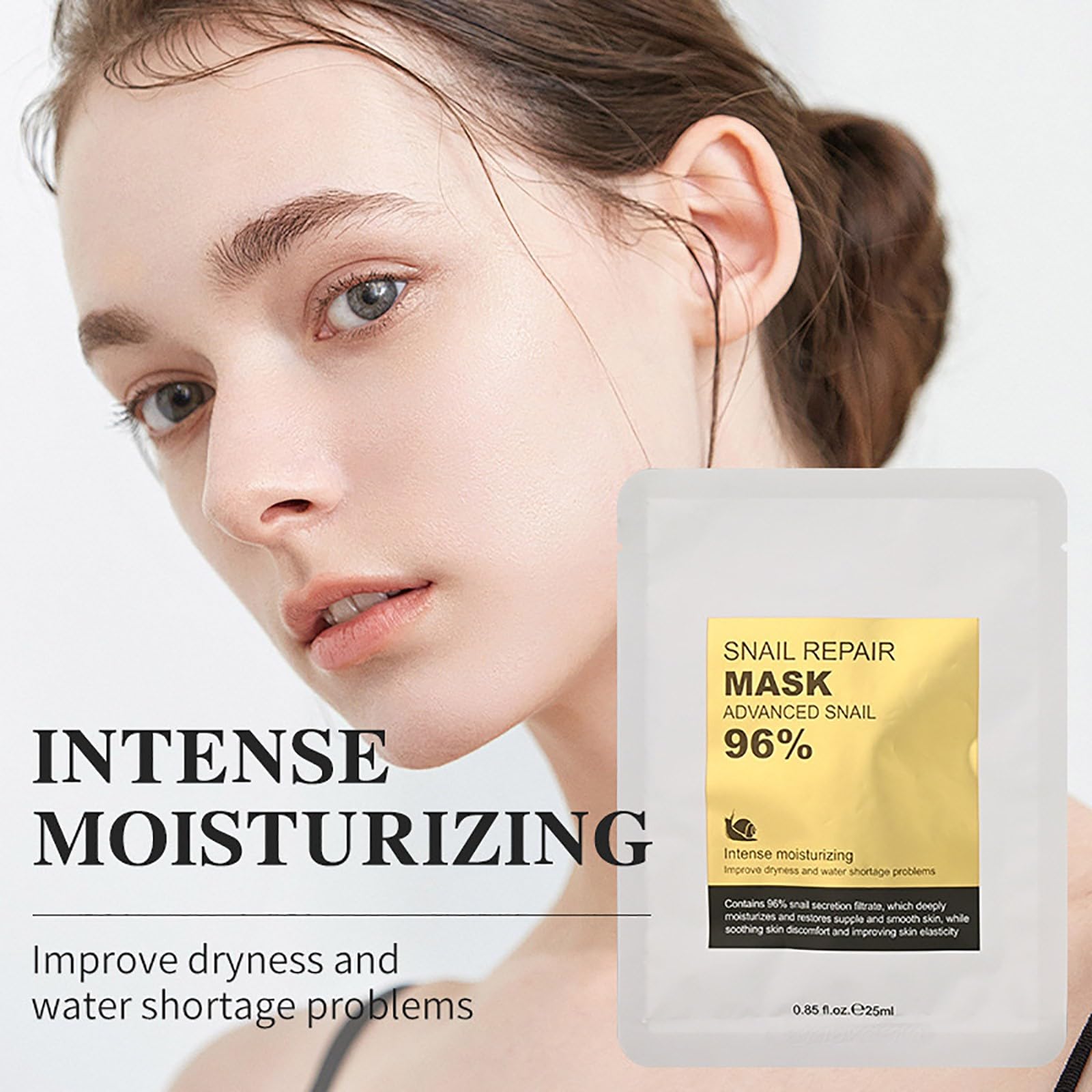Premium Snail Mucin Sheet Mask - Hydrating & Anti-Aging Facial Mask with Snail Secretion Filtrate | Korean Skincare for Youthful Glow | Reduces Wrinkles & Fine Lines | Perfect for Night Routine, Spa Day & Travel Skincare (1pc)