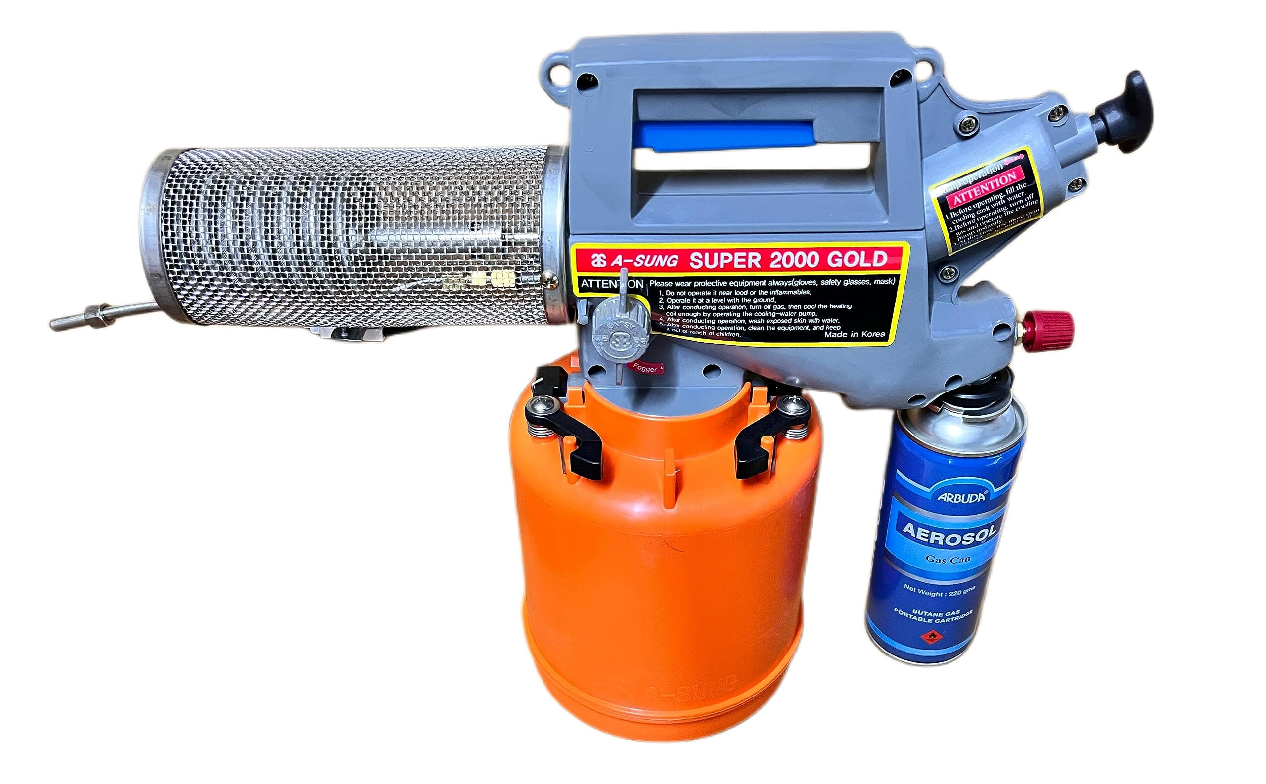 A Sung Super 2000 Gold Portable Fogging Machine Sprayer (Fogger) | Korean-Made Disinfectant Fogger Model FOG SG2000 | Perfect for Home, Office & Outdoor Sanitization