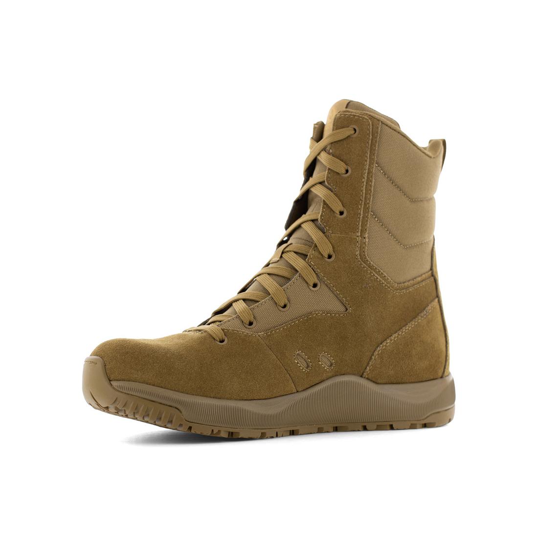 8 Inch Military Soft Toe Boots - Tan Combat Boots for Men | Durable Work Boots for Hiking, Construction & Outdoor Activities