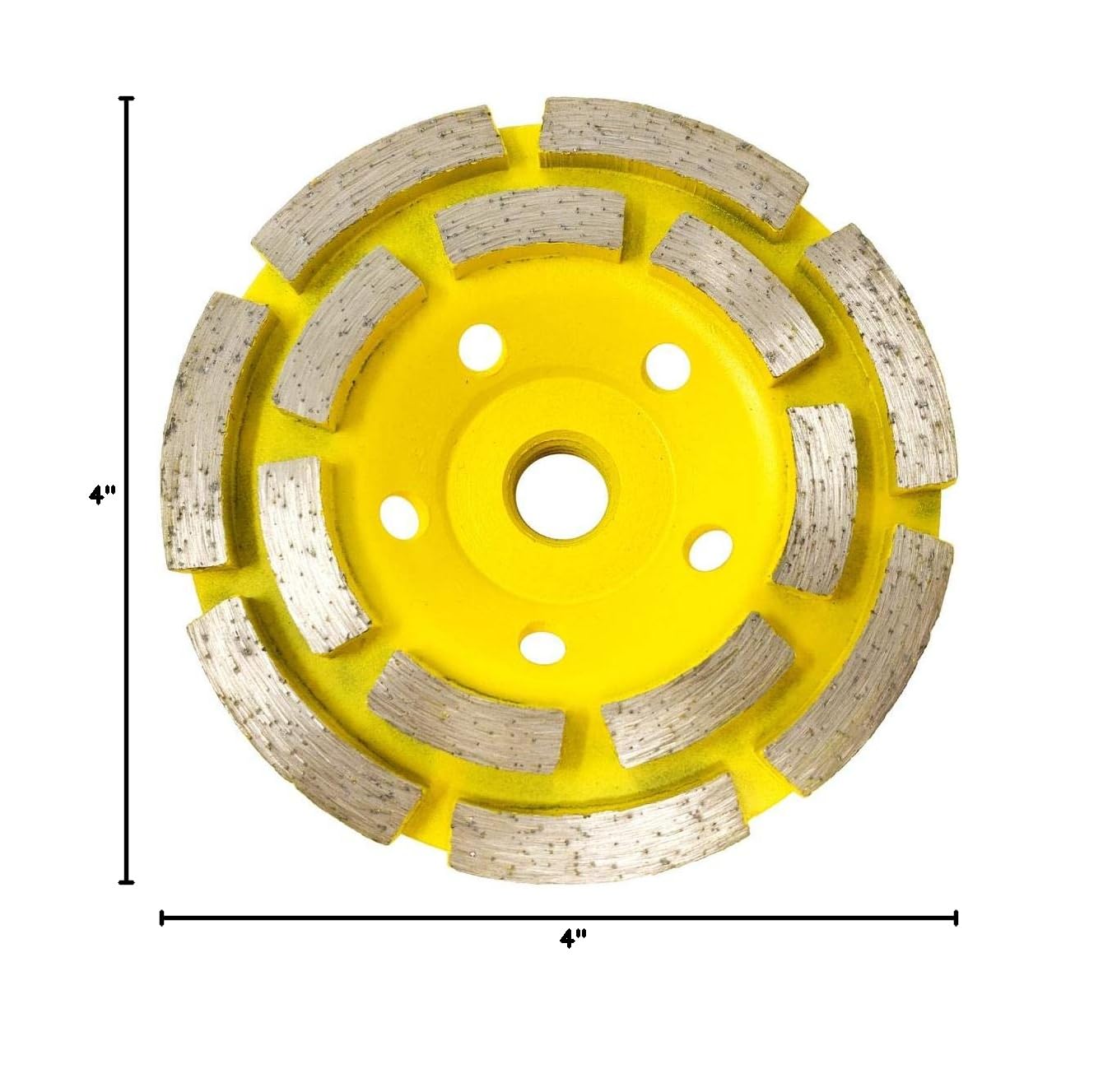 Stadea CWD201H 4 Inch Double Row Diamond Cup Grinding Wheel for Concrete, Masonry, Stone & Granite – Perfect for Surface Preparation, Renovation & DIY Projects