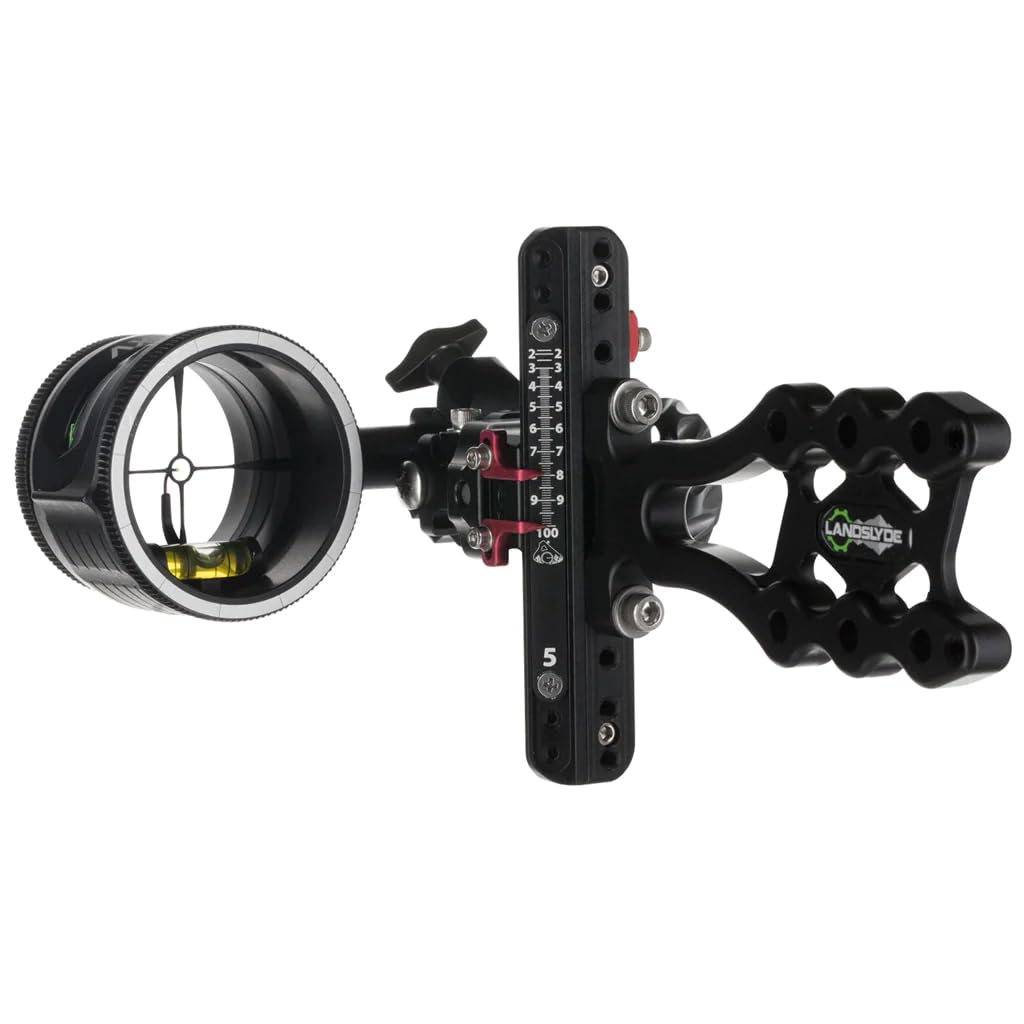 Axcel LANDSLYDE Plus Slider Sight - Non-Dampened Single Pin Bow Sight with AV-31 Scope | Includes T Connector, Rheostat Cover, Torque Indicator & .010 Green Fiber Crosshair | Perfect for Archery Hunting, Target Practice and Outdoor Shooting Sports
