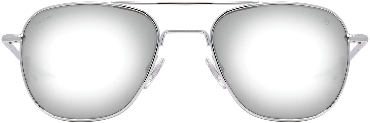 AO Original Pilot Sunglasses - SkyMaster Mirrored Polarized Aviator Sunglasses with Bayonet Temple - UV Protection for Driving, Flying & Outdoor Activities