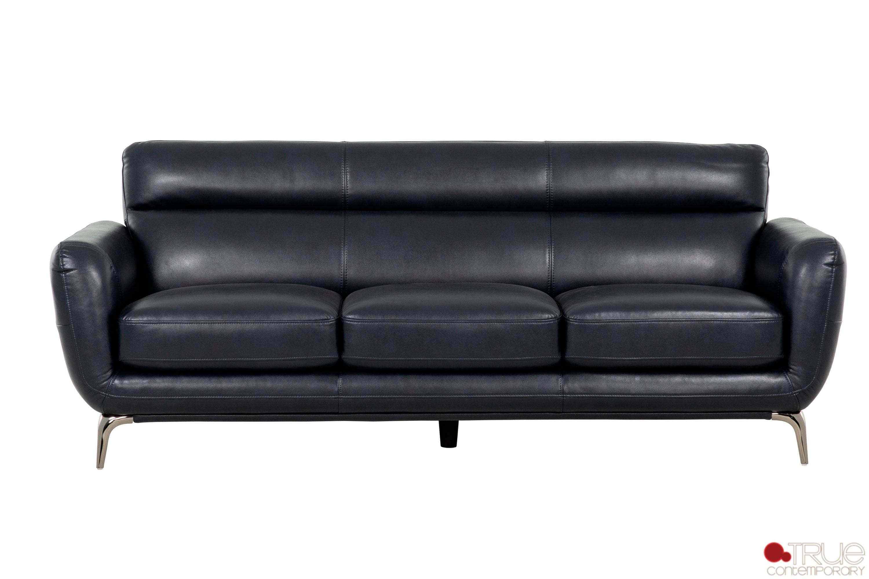William 3-Piece Tufted Faux Leather Sofa Set with Loveseat - 2 Color Options | Modern Living Room Furniture for Small Spaces & Apartments