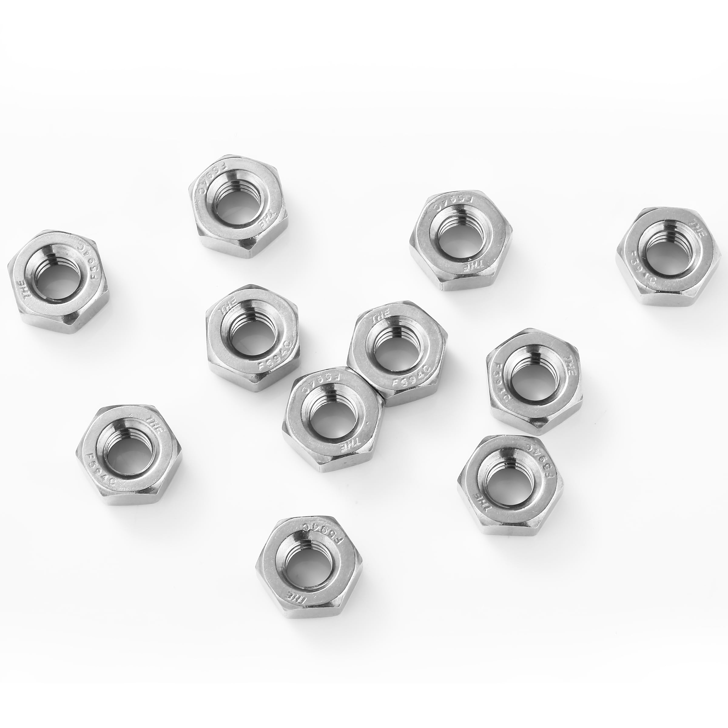 Bates 1/4-20 Stainless Steel Hex Nuts (50 Pack) - 304 Grade, Corrosion Resistant Hardware Nuts for DIY, Automotive, and Machinery Repair | Perfect for Fastening, Construction, and Industrial Applications