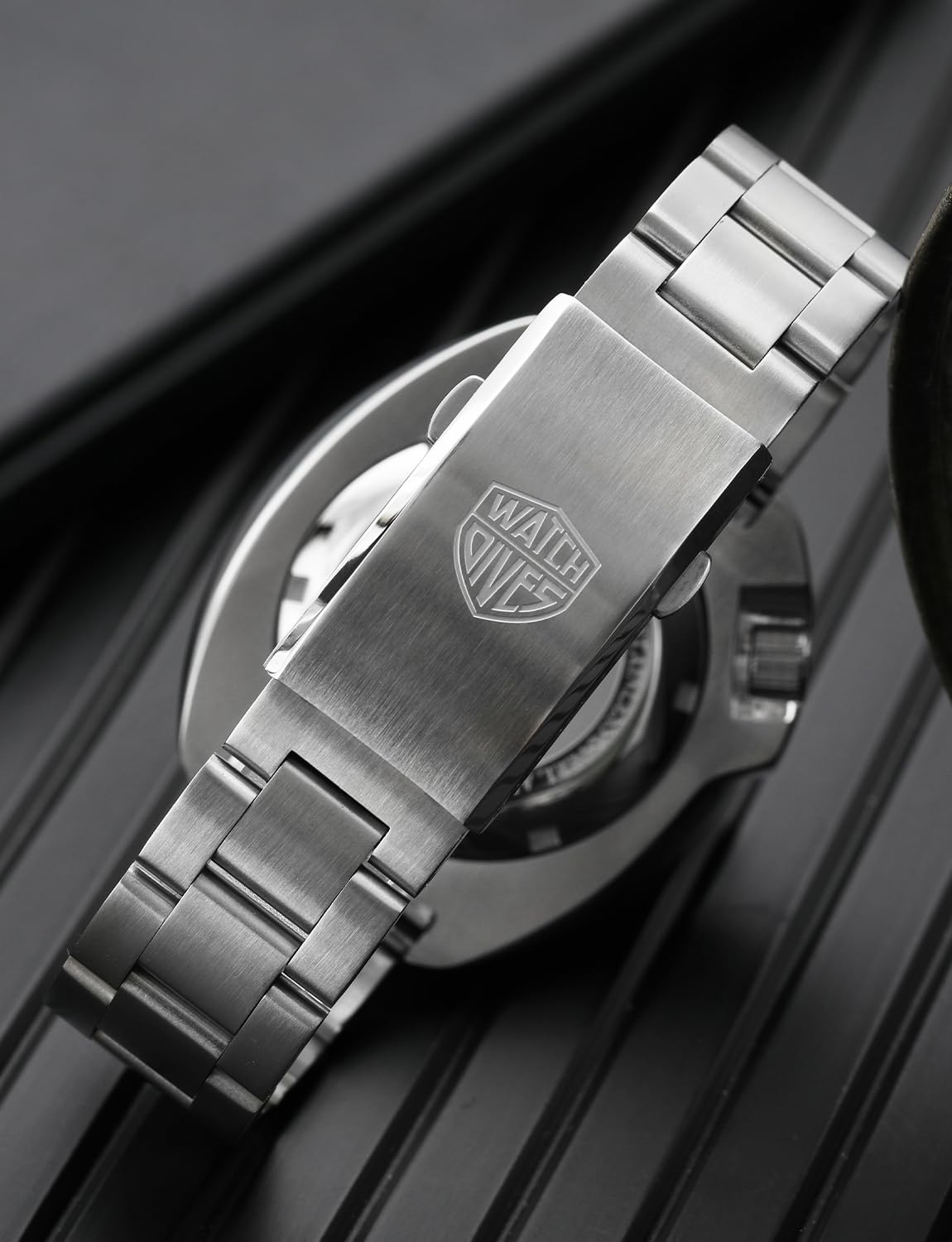 **Watchdives Automatic Diver Watches for Men - NH35 Movement, 200M Water Resistant, Sapphire Crystal, 316L Stainless Steel Bracelet, Luminous Hands - Perfect for Diving, Swimming & Outdoor Adventures**