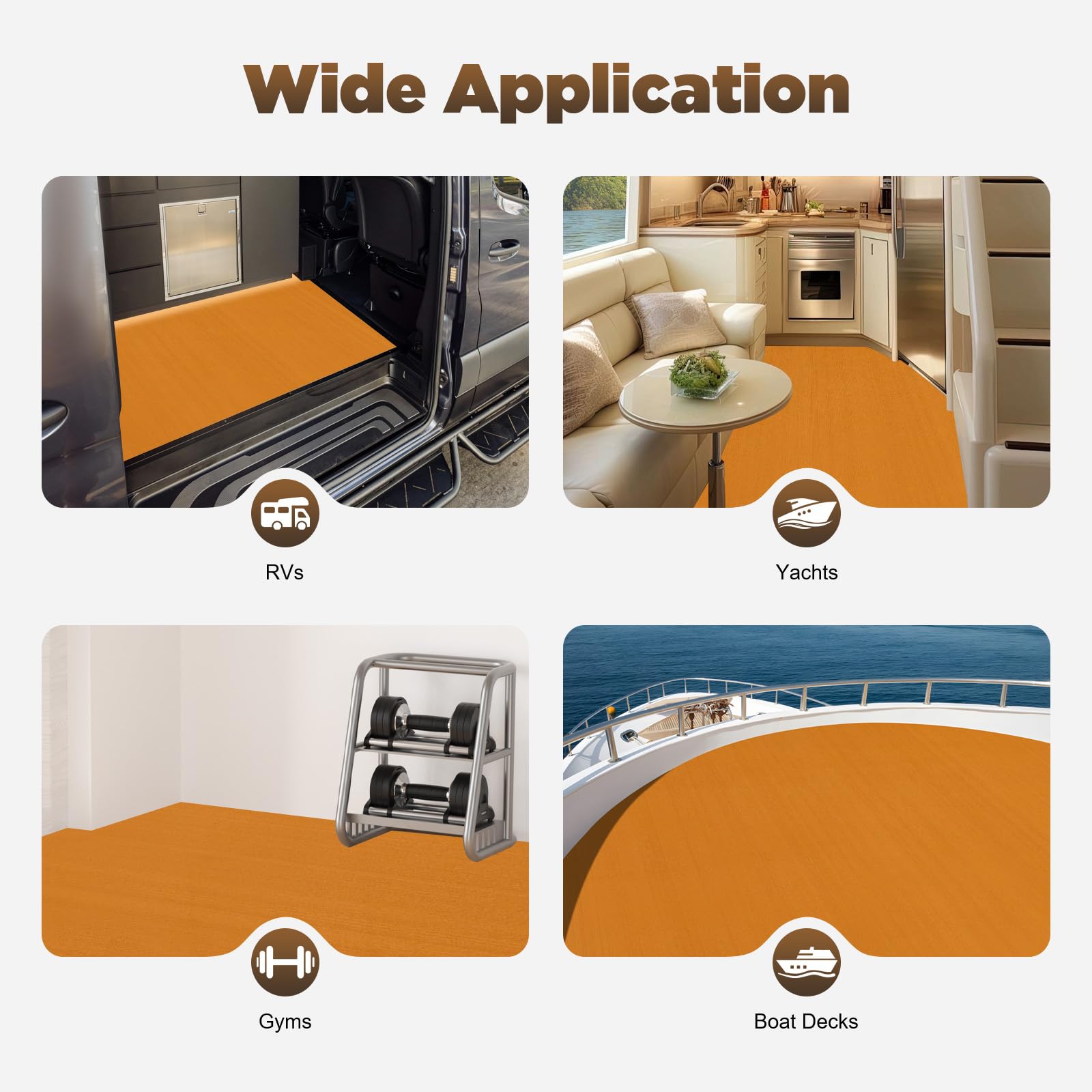 Premium EVA Foam Boat Flooring - Self-Adhesive Decking Sheet for Kayak, RV, Yacht, Pool, Skateboard & Skimboard - Non-Slip, Waterproof Marine Grade Mat for Boating, Camping & Water Sports
