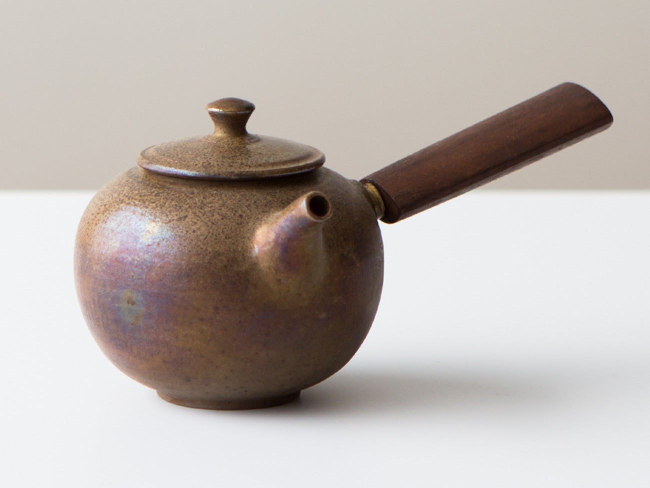 Premium Fire Walnut Teapot No. 3 - Handcrafted Ceramic Teapot with Stainless Steel Infuser - Perfect for Loose Leaf Tea, Home Brewing & Gift Giving