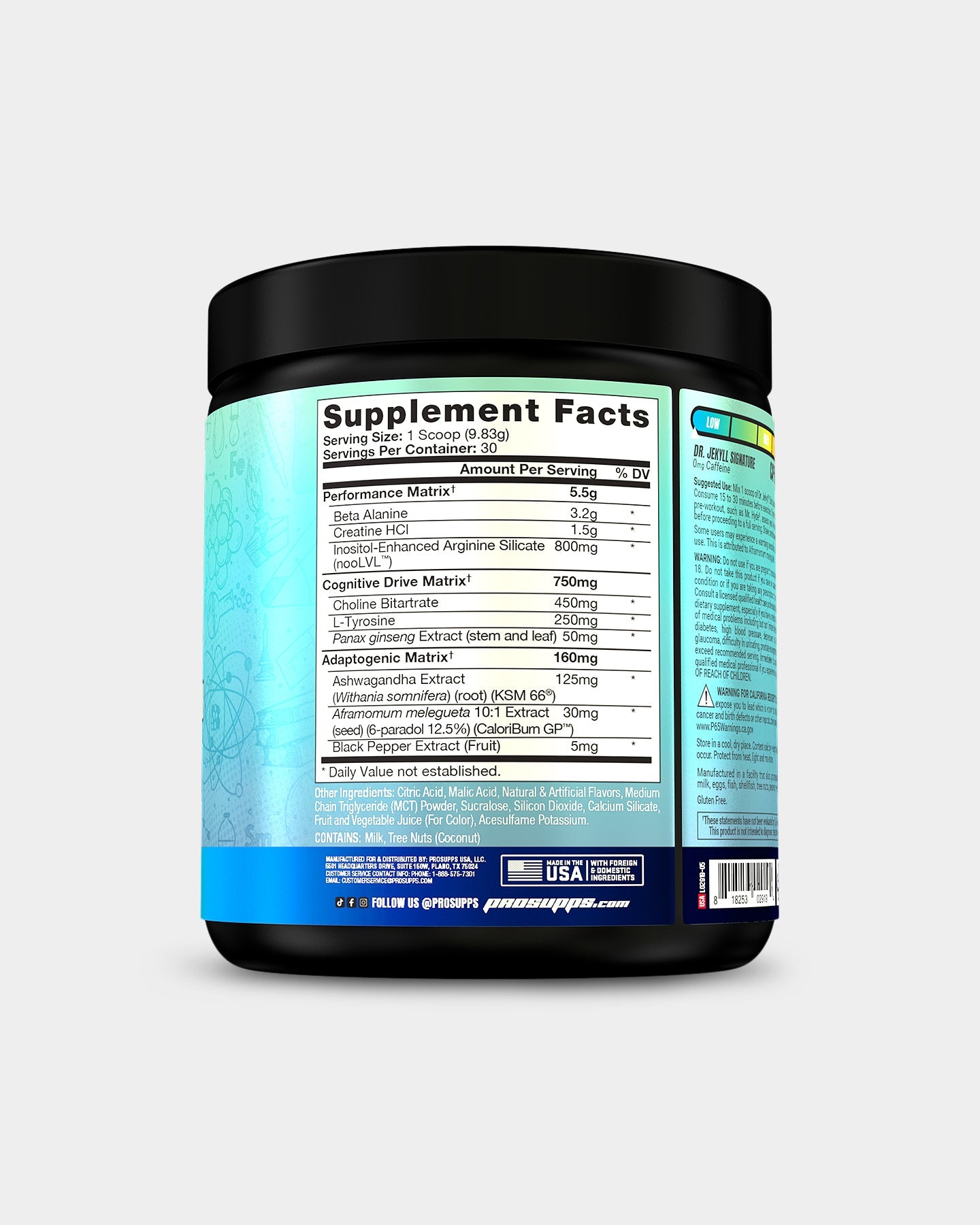 Pro Supps Dr. Jekyll Signature Pre-Workout Supplement - Nitric Oxide Booster for Muscle Pumps & Energy - Best for Gym, Bodybuilding & Athletic Performance