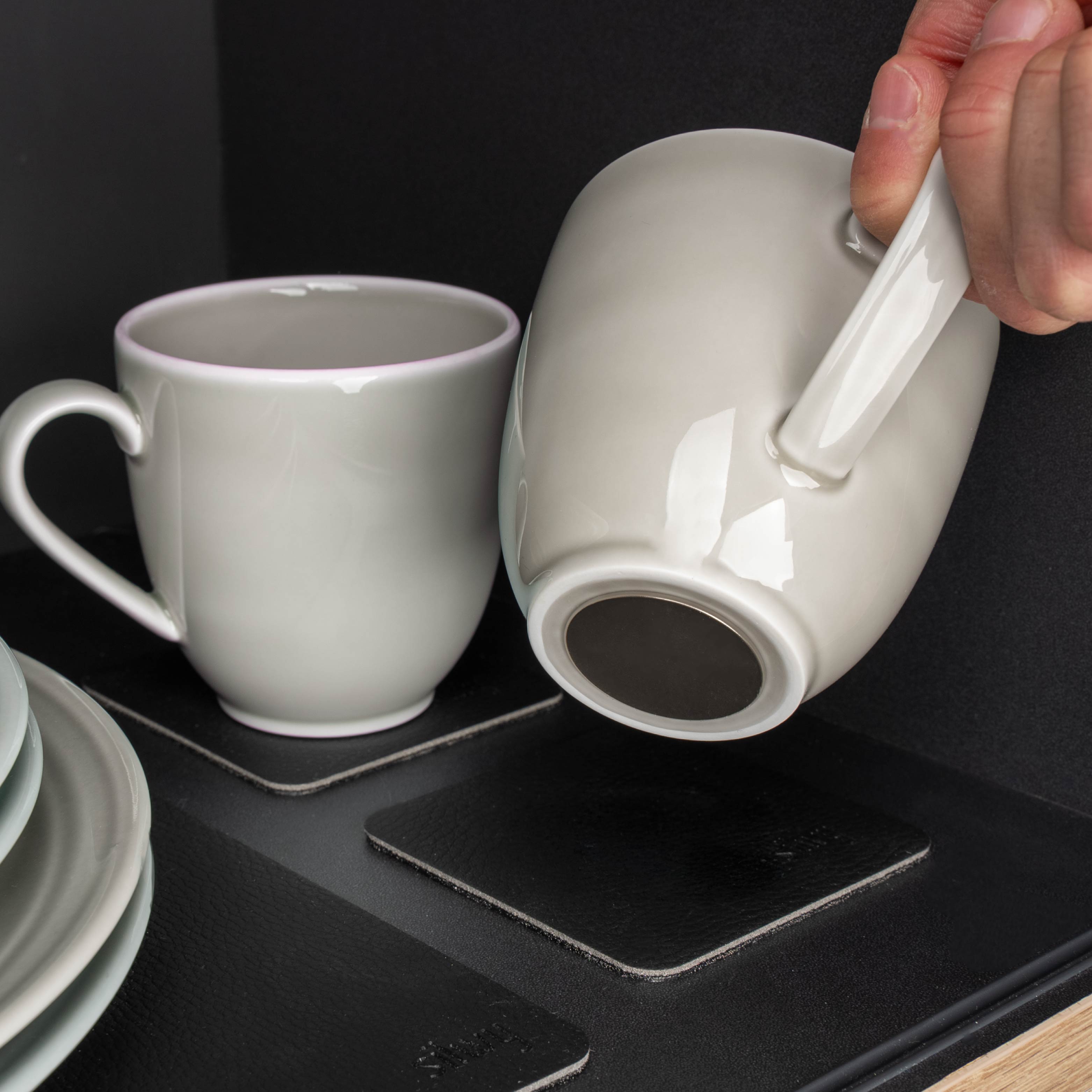 Premium Magnetic Porcelain Mugs - ASH Collection | Stylish & Durable Coffee Cups for Home, Office & Outdoor Use