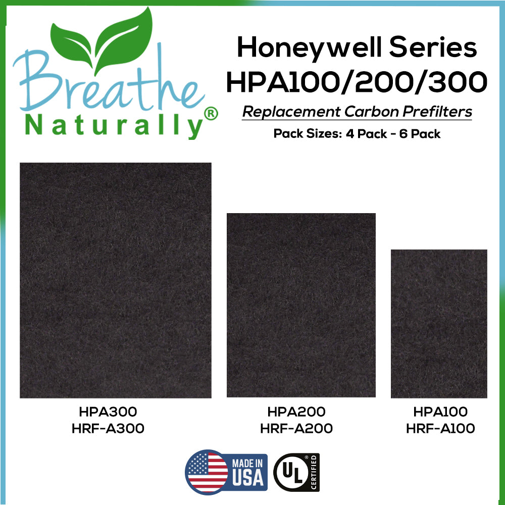 Honeywell R Replacement Carbon Pre Filter for HPA100, HPA200, HPA300 Air Purifiers | Improves Indoor Air Quality for Home & Office
