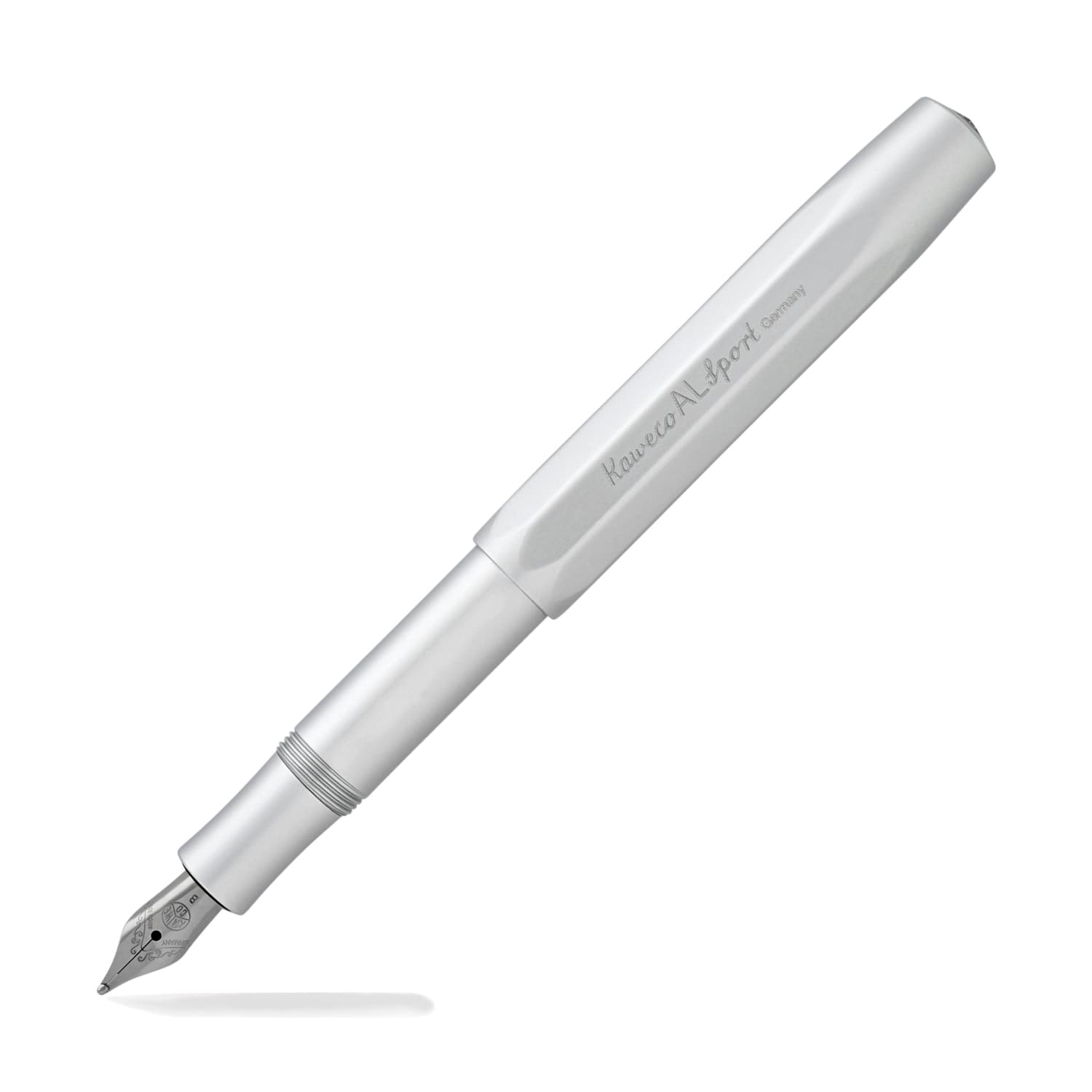 Kaweco AL Sport Fountain Pen - Silver Aluminum Body, Fine Nib, Premium Writing Instrument for Professionals & Students | Perfect for Journaling, Note-Taking & Gift Giving