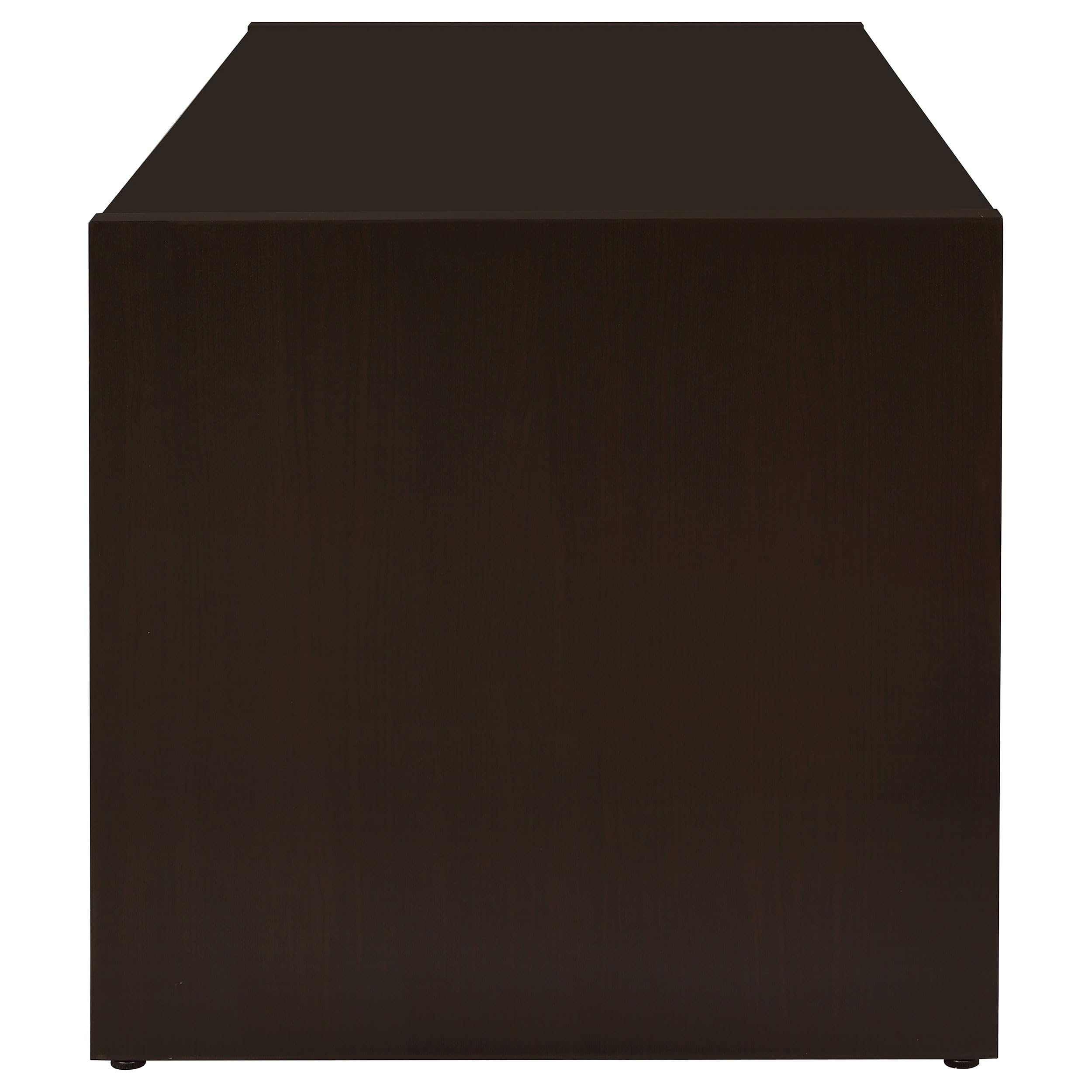 Skylar Computer Desk with Keyboard Drawer by Coaster Furniture - Cappuccino Finish 800901 | Home Office Desk for Small Spaces, Gaming & Study