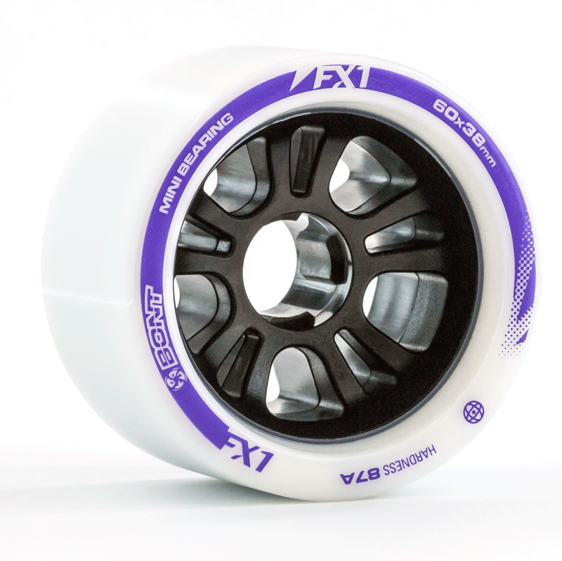 Bont FX1 60mm Quad Wheels 4-Pack - High-Performance Roller Skating Wheels for Indoor & Outdoor Use