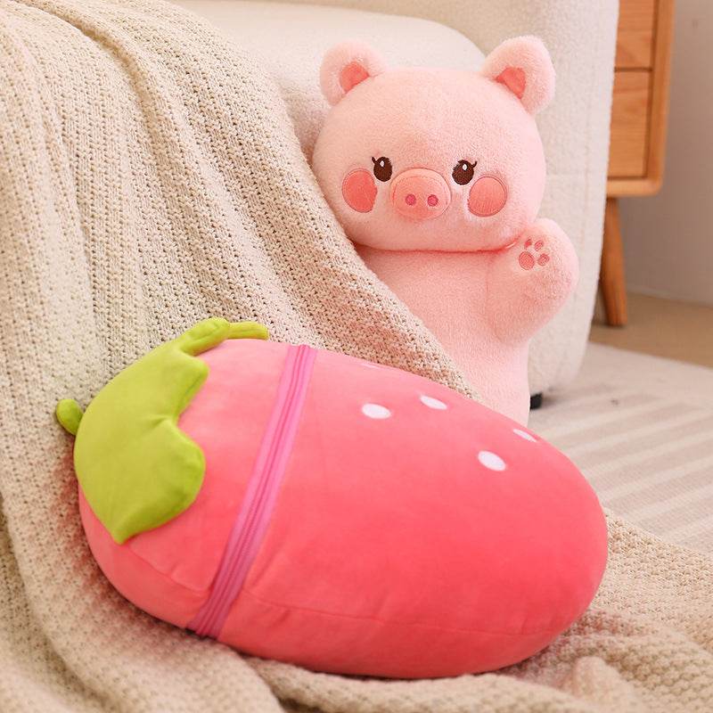 Adorable Piggy Bunny Plush Toy with Surprise Inside - Perfect for Kids' Birthday Gifts, Easter Basket Stuffers & Nursery Decor