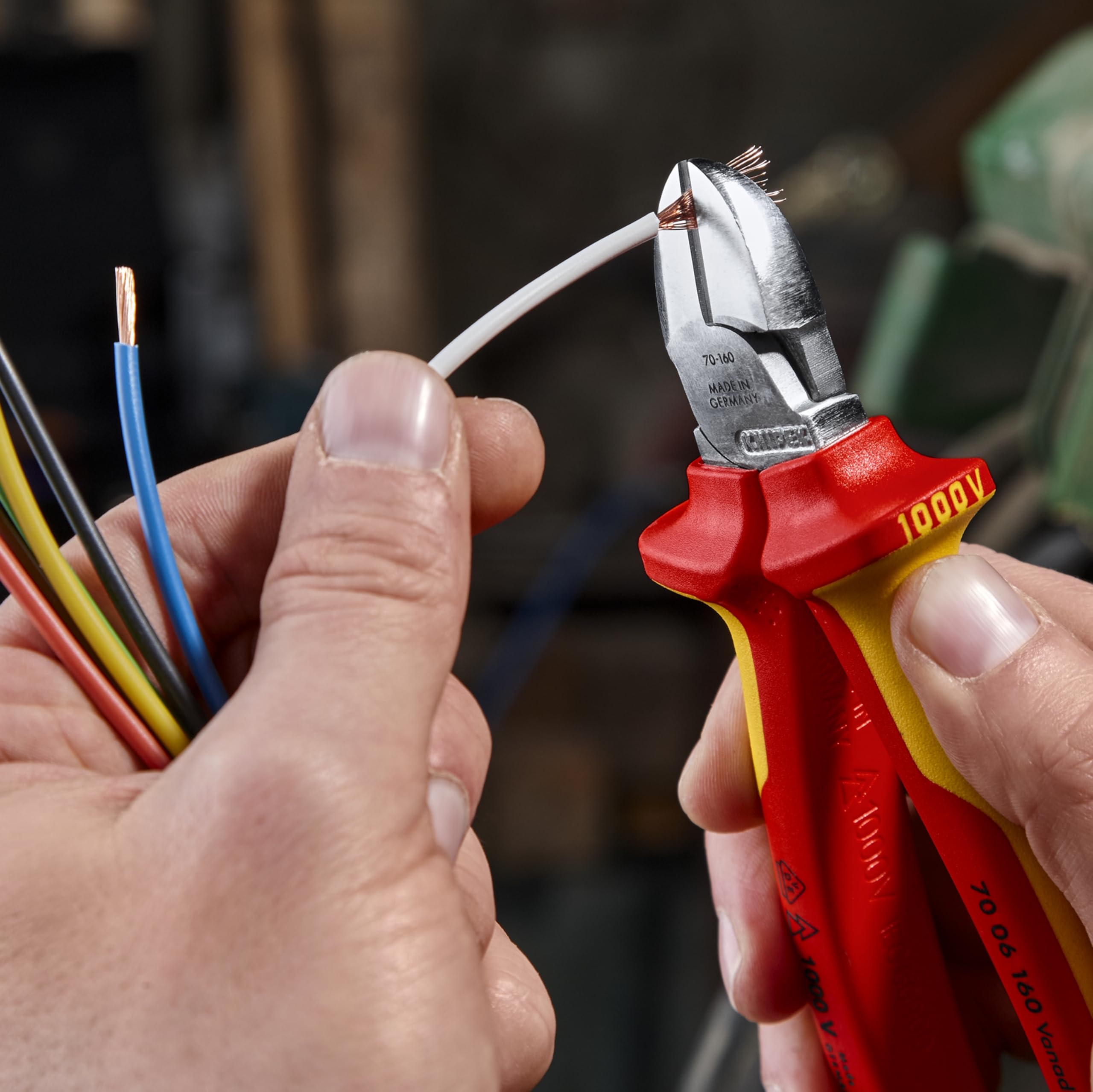KNIPEX 00 20 15 4-Piece 1000V Insulated Electrician Tool Set - Professional Electrical Repair & Maintenance Kit for Home & Industrial Use