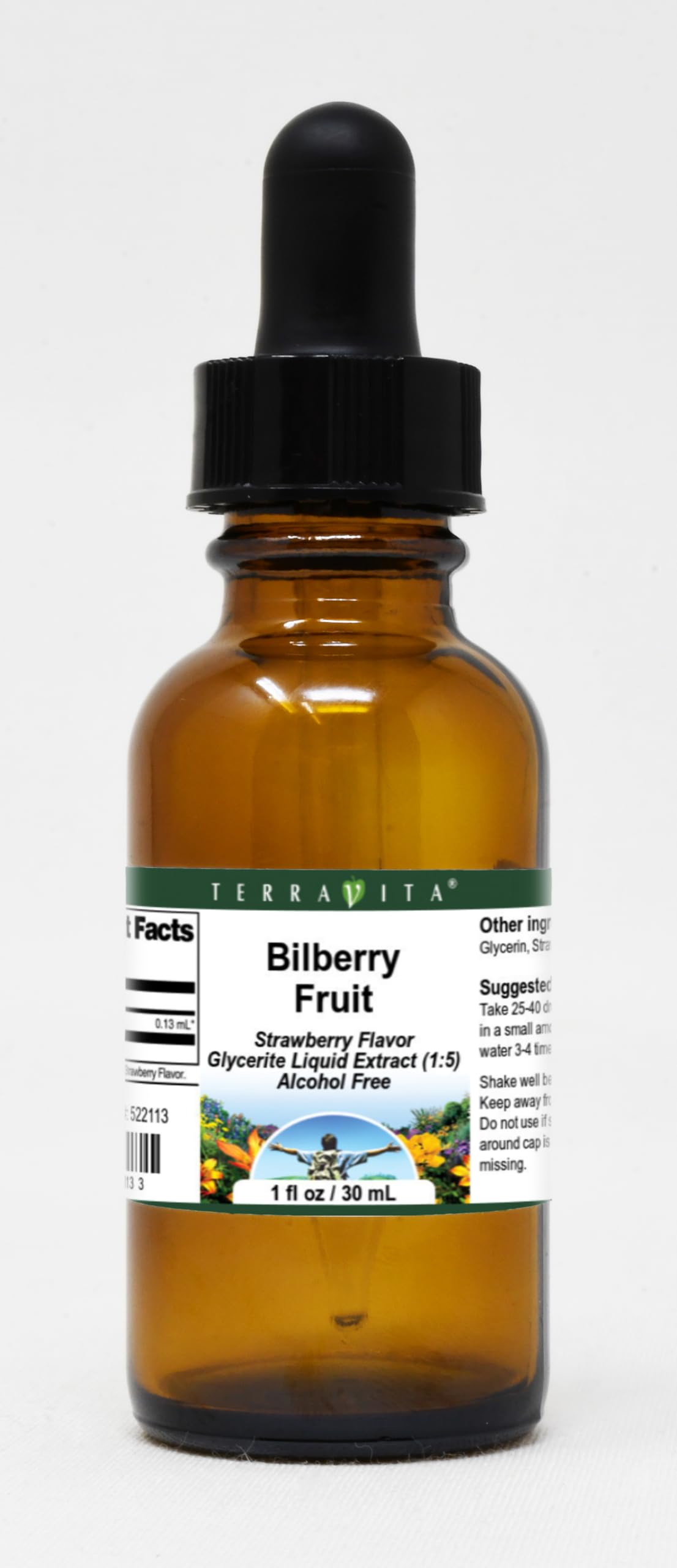 Bilberry Fruit Glycerite Liquid Extract (1:5) - Strawberry Flavored 1oz | Natural Herbal Supplement for Eye Health & Antioxidant Support | Perfect for Smoothies, Teas & Wellness Drinks