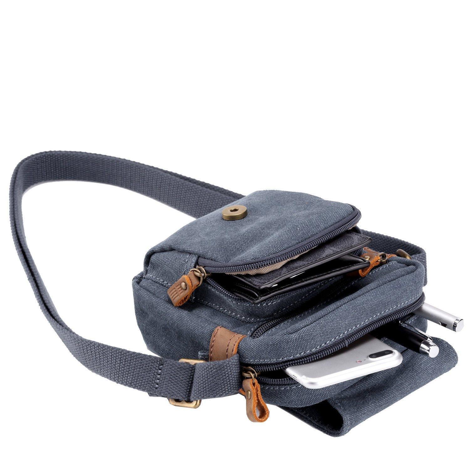 TRP0213 Troop London Classic Canvas Crossbody Bag for Men & Women - Stylish & Durable Everyday Shoulder Bag for Work, Travel & Casual Outings