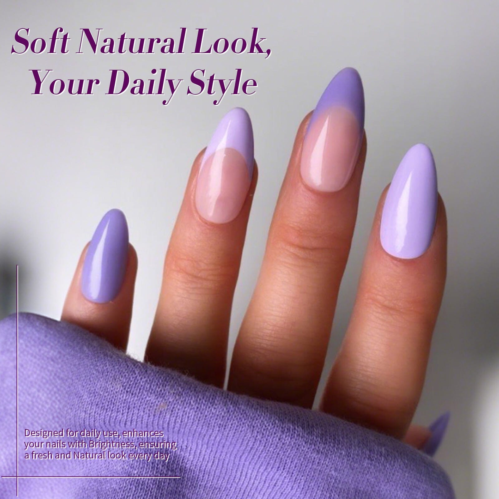 6 Colors Purple Gel Polish Set S08 Lavender Mist 7ml - Soak Off UV LED Nail Polish Kit for Manicure & Pedicure at Home Salon