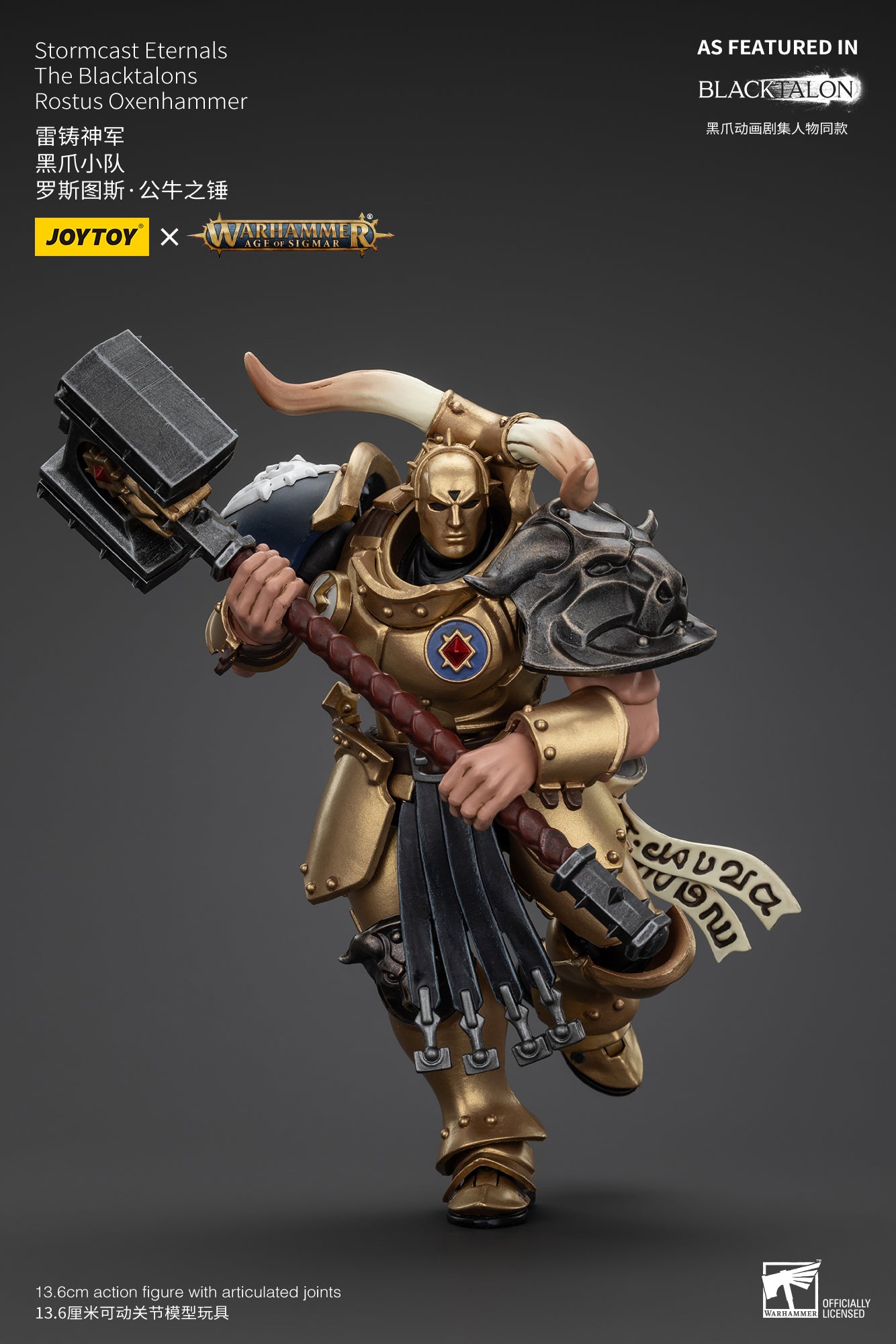 1/18 JOYTOY 4-Inch Action Figure - Warhammer Age of Sigmar Stormcast Eternals The Blacktalons - Collectible Miniature for Tabletop Gaming & Display