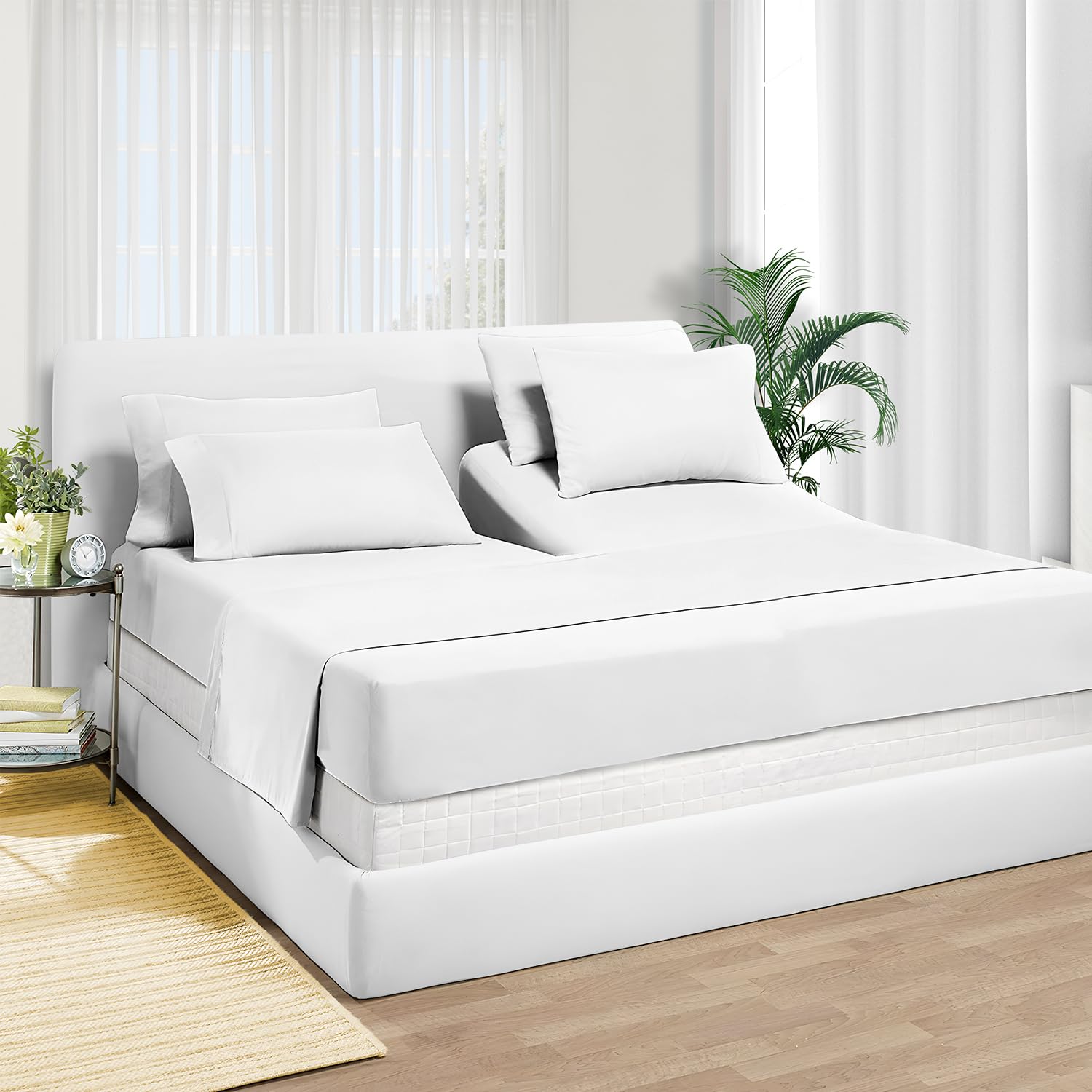 Premium 1000 Thread Count Egyptian Cotton Split King Sheet Set - 28