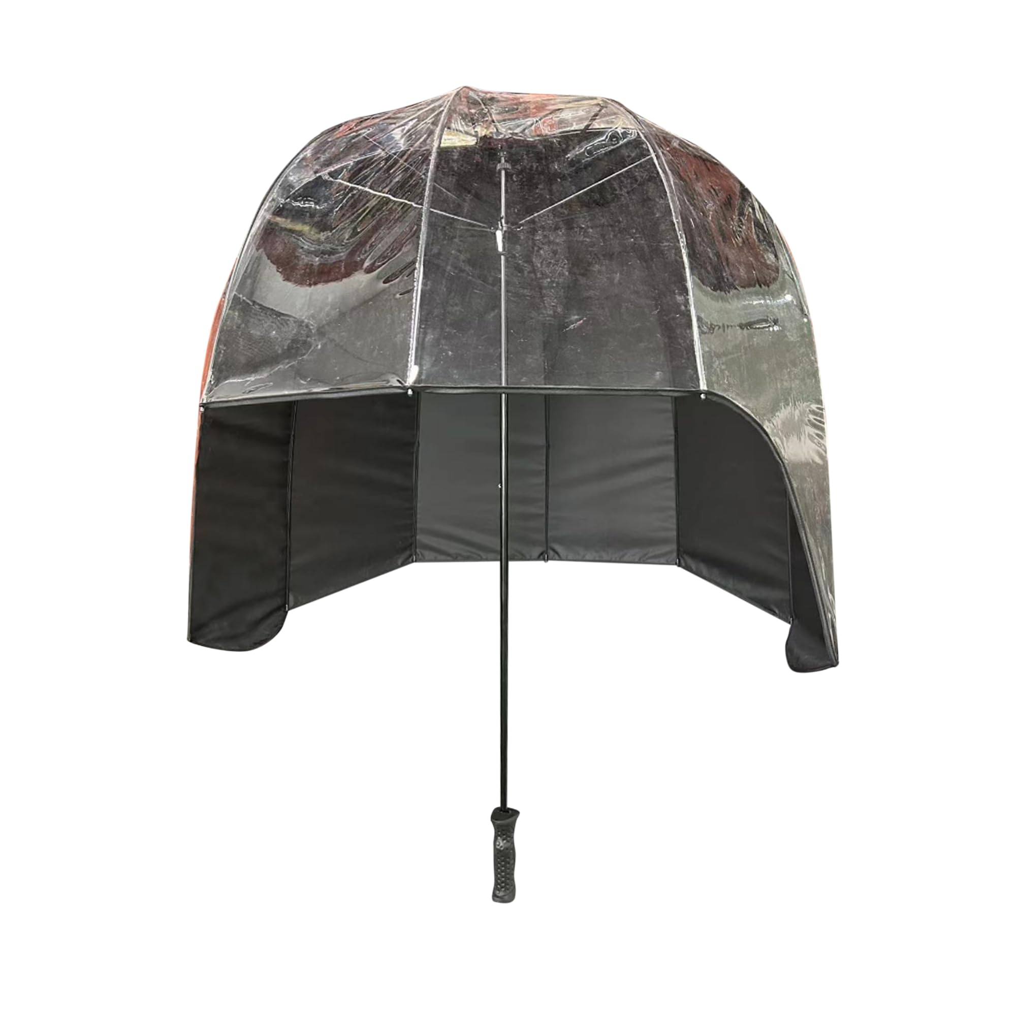 CloudTen Helmet Umbrella - Black & Clear Rain Protection for Outdoor Activities