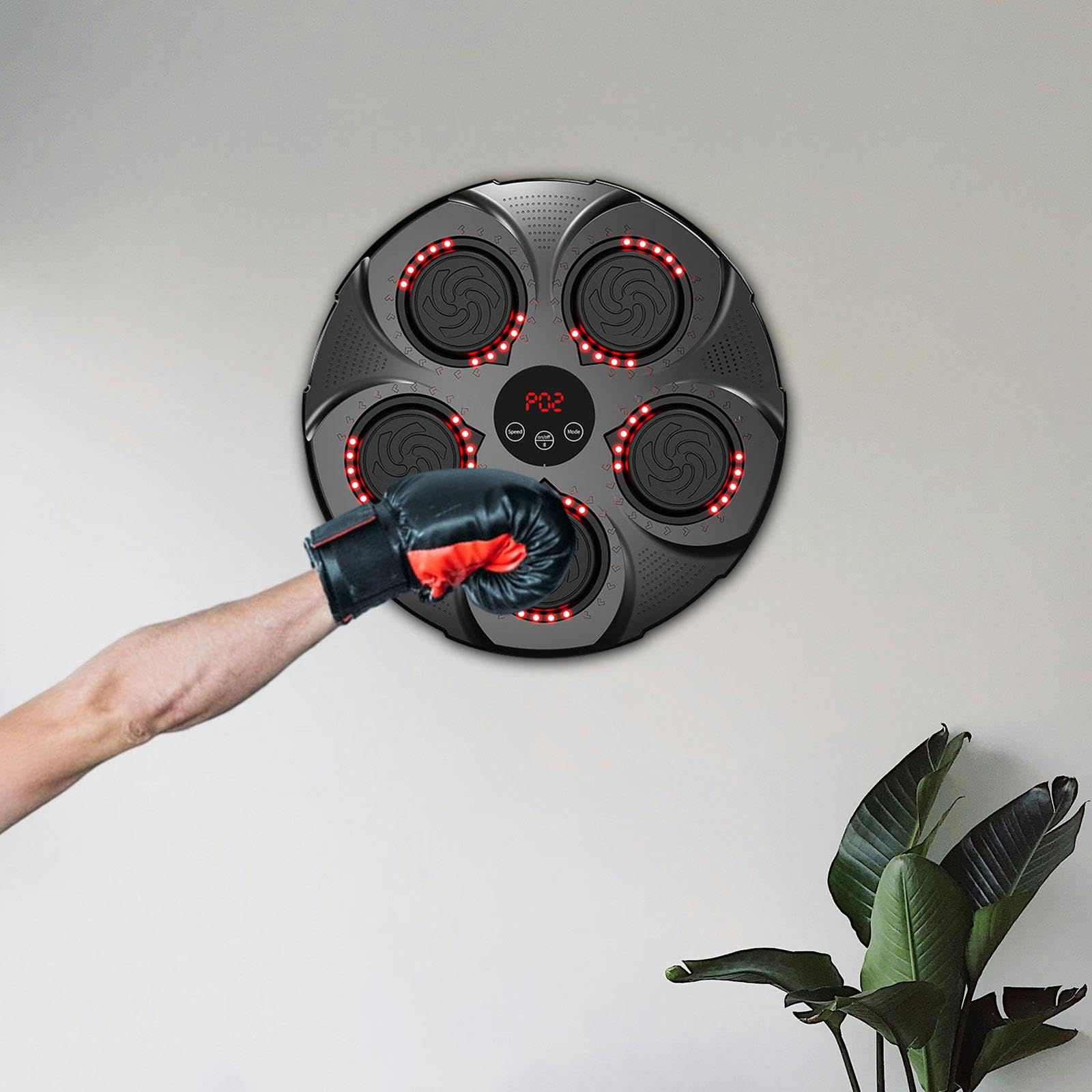 Smart Music Boxing Machine - Electronic Wall Mounted Punching Bag with Force Sensor for Speed Training | Home Gym Equipment for Boxing & Fitness Enthusiasts | Perfect for Boxing Practice, Stress Relief & Cardio Workouts