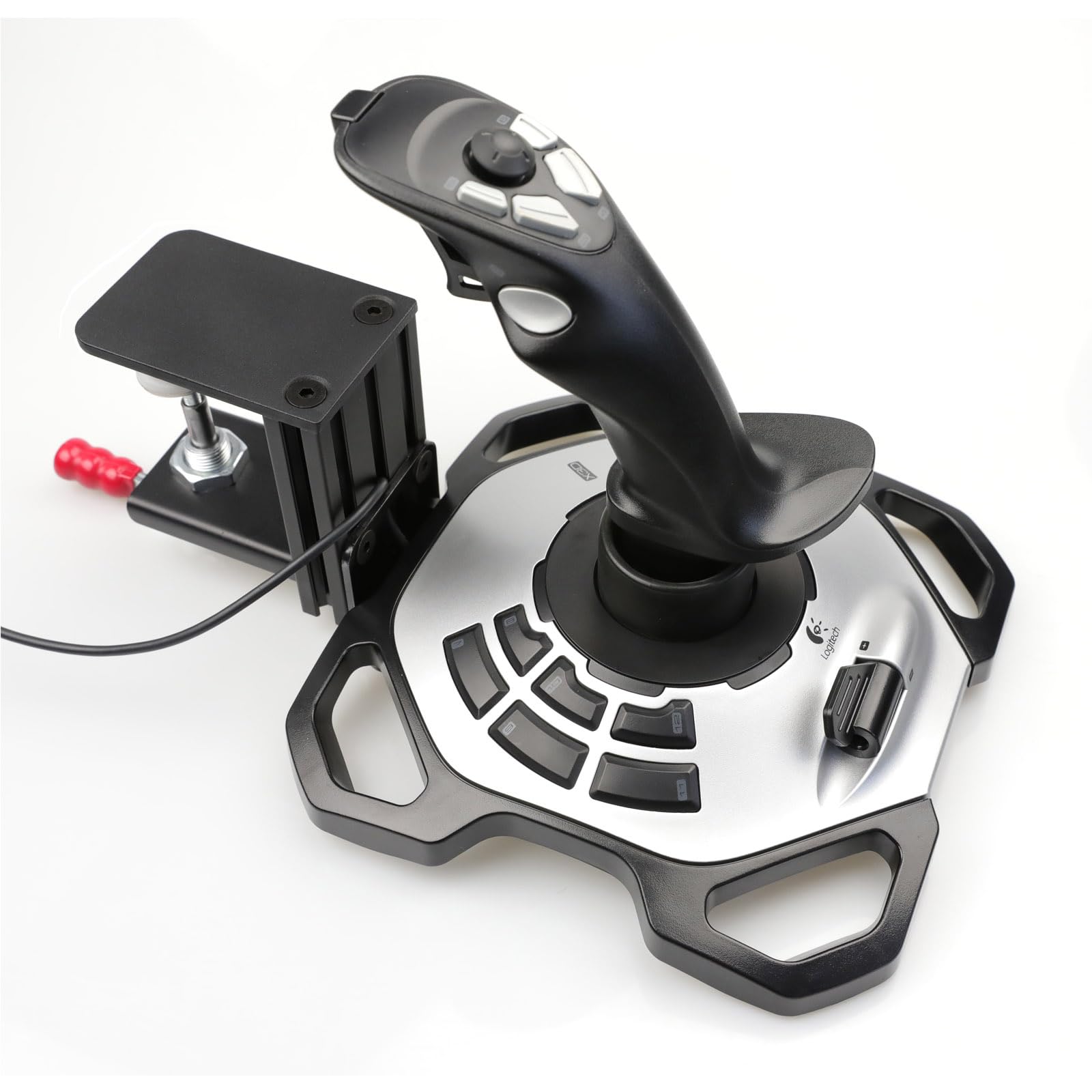 Logitech G Extreme 3D Pro Joystick Desk Mount Holder - Adjustable & Sturdy Metal Flight Simulator Stand for Windows PC Gaming - Perfect for Flight Simulation, Combat Games & Cockpit Setup