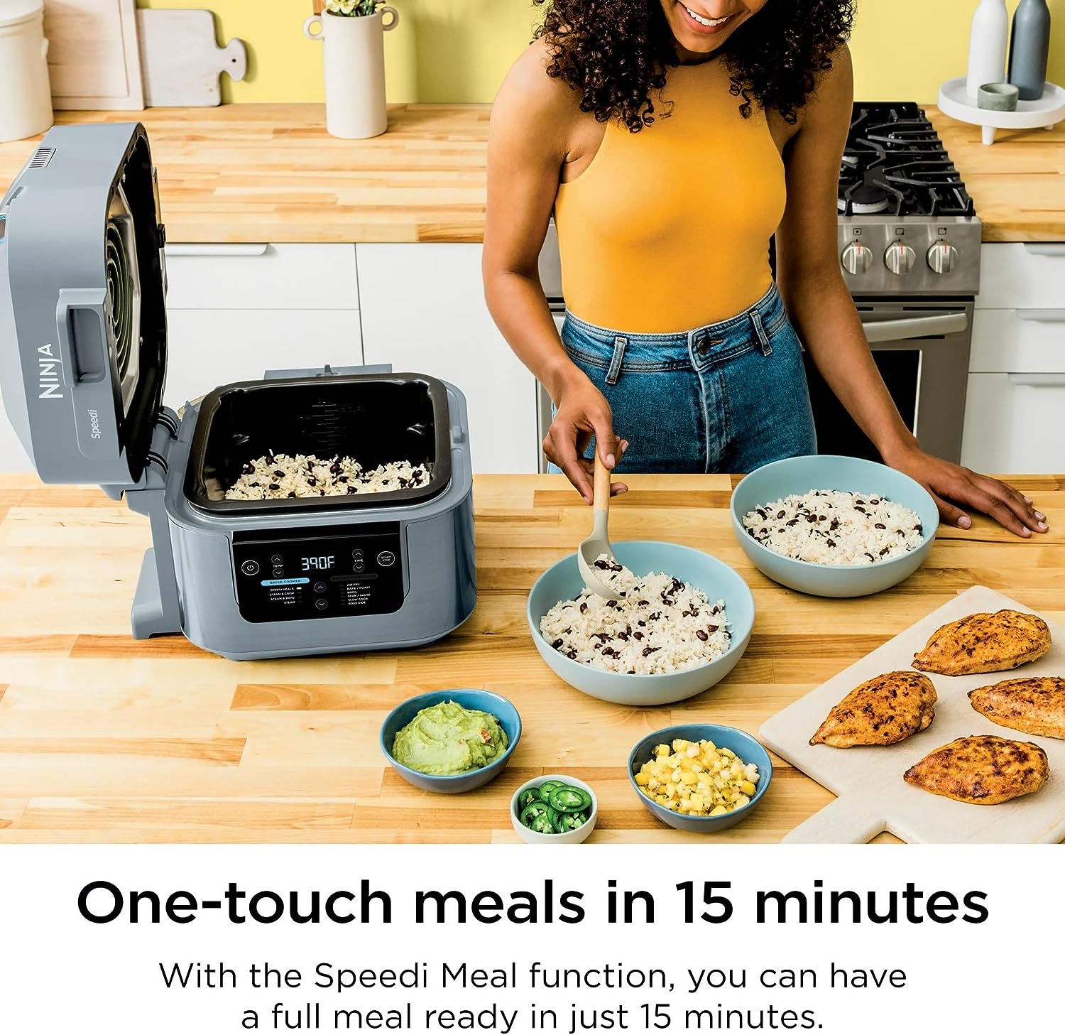 Ninja Speedi Rapid Cooker & Air Fryer 6 Quart - 10-in-1 Multi-Function Appliance with Steam, Bake, Roast & More (SF300) - Perfect for Quick Family Meals, Healthy Air Frying & Effortless Meal Prep