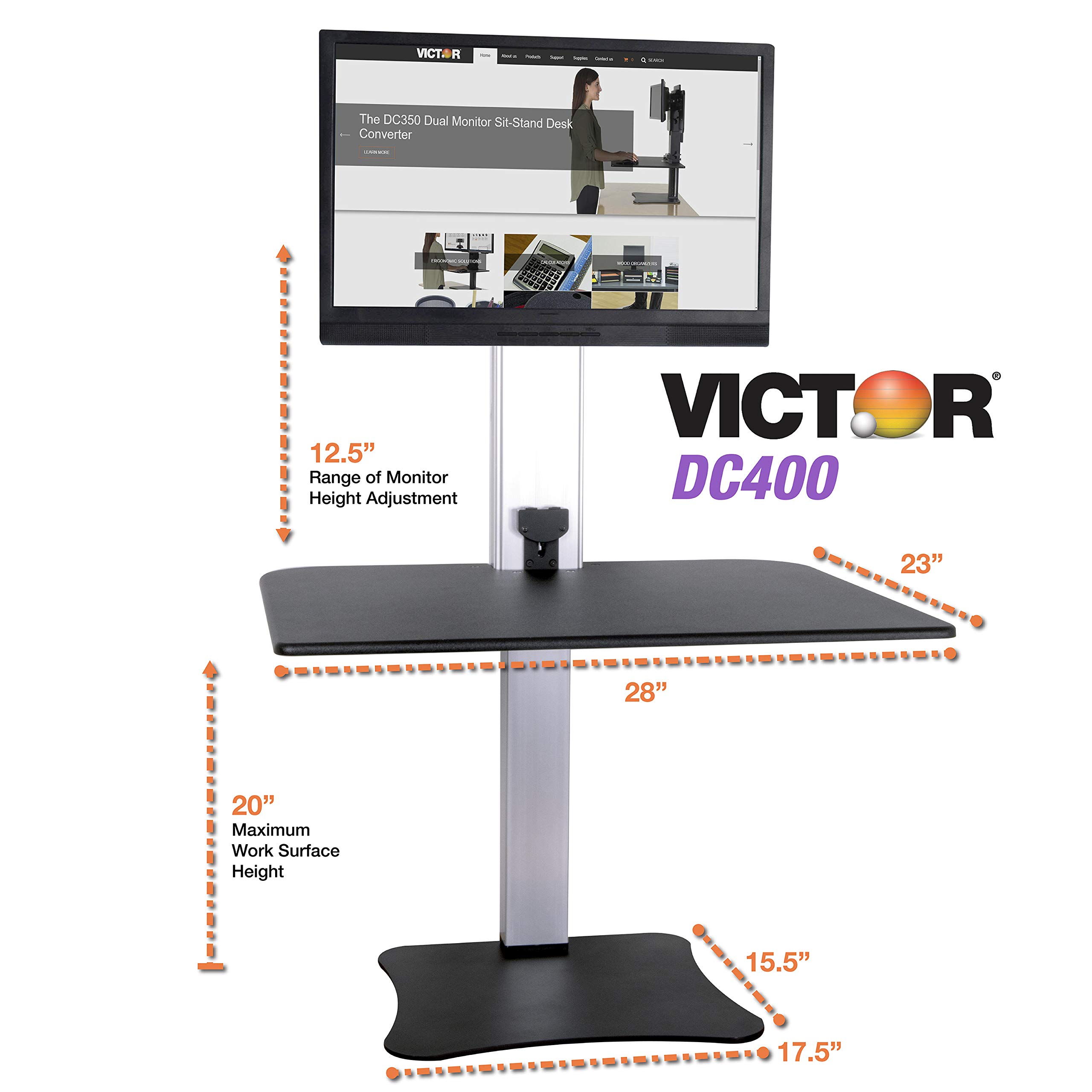 Victor DC400 Electric Standing Desk 28