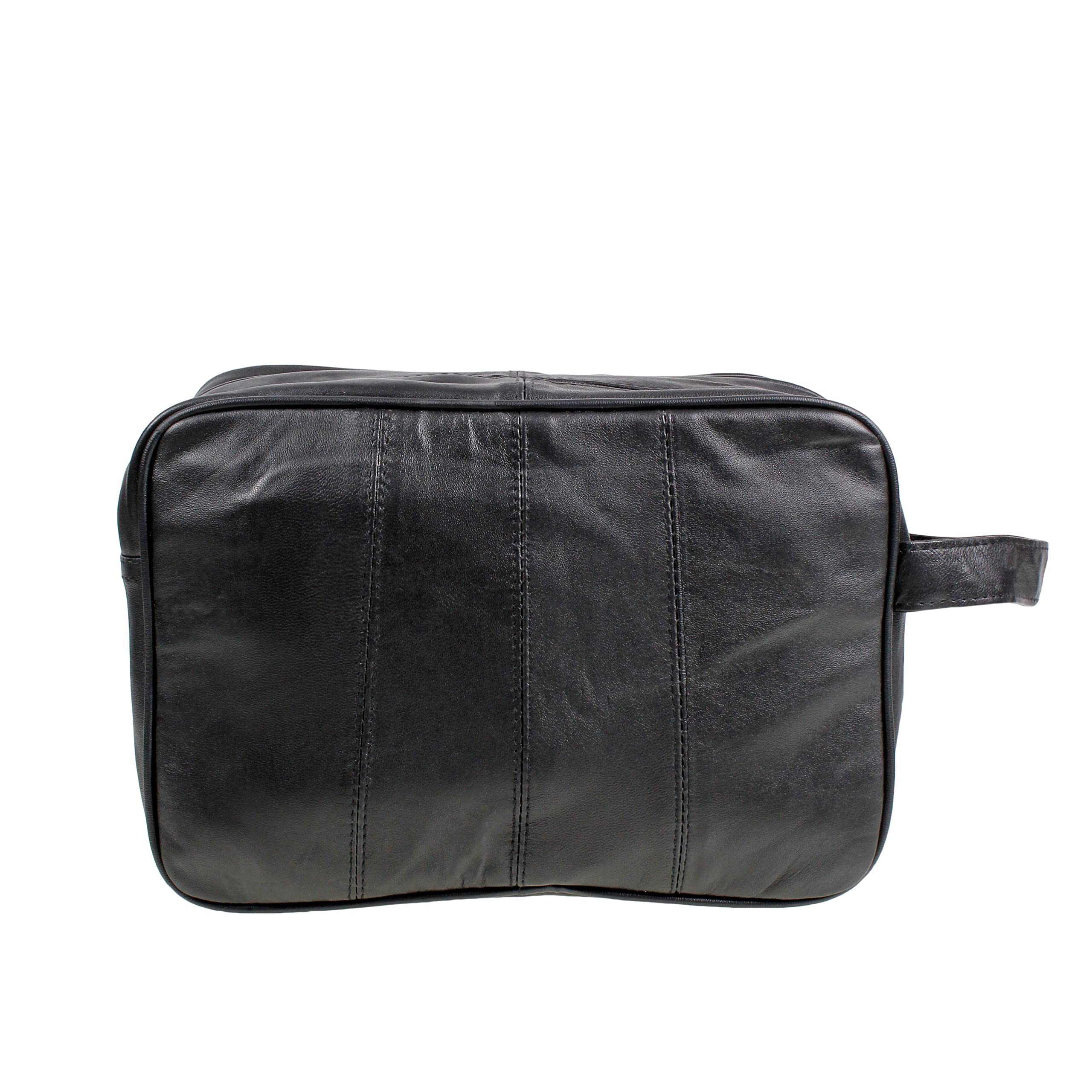 Jumbo Extra Large Genuine Leather Toiletry Bag for Men - Premium Travel Wash Bag & Overnight Organizer (Black) - Perfect for Business Trips, Gym, Camping & Weekend Getaways