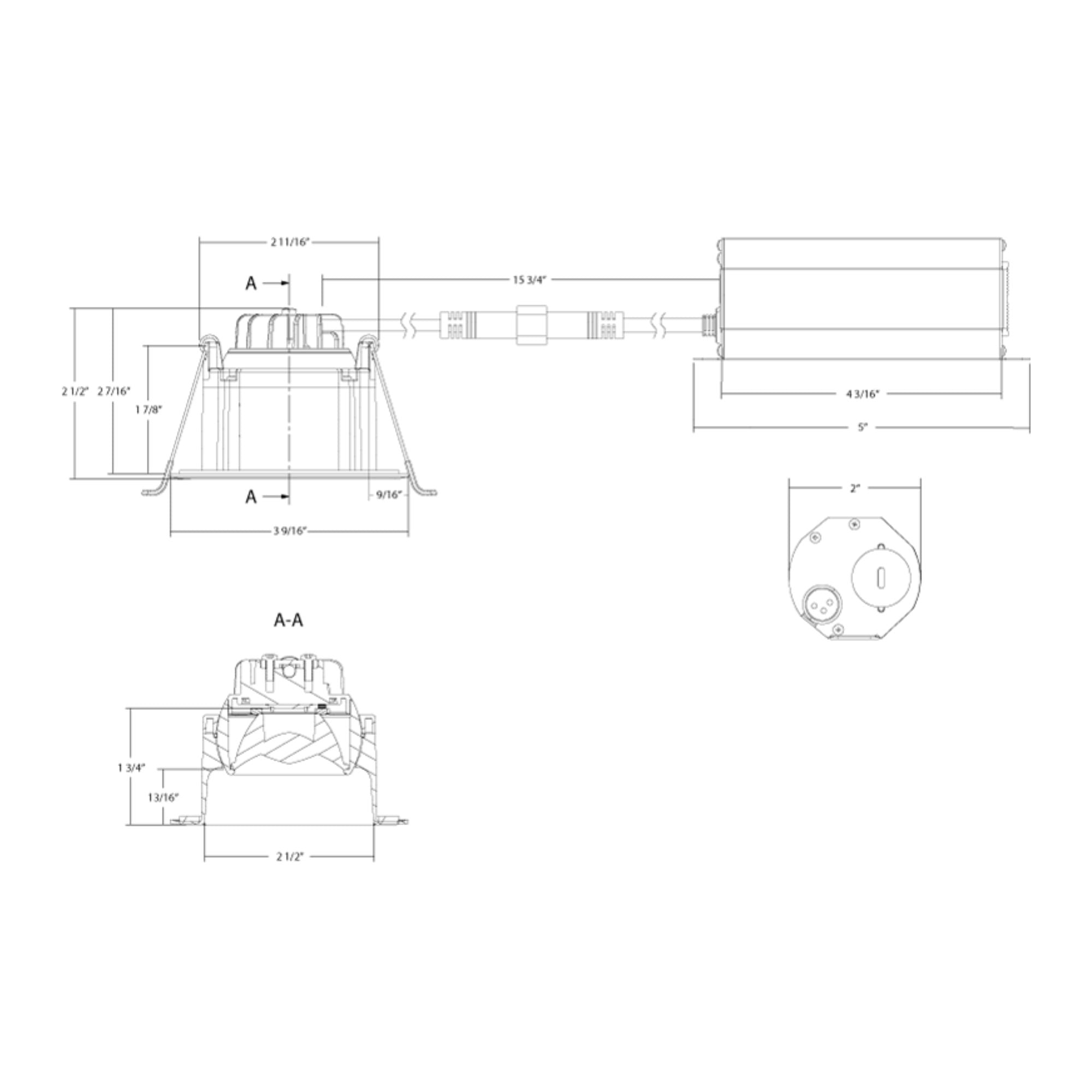 3 Canless Gimbal Downlight - 600 Lumens, 5 CCT Adjustable, 38° Spotlight, White Deep Regress Trim - Perfect for Kitchen, Living Room & Bedroom Lighting