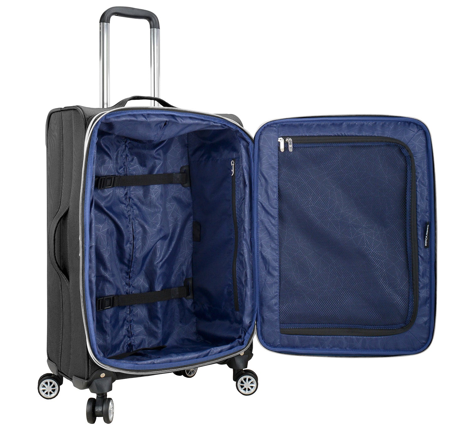 Lares Medium Checked Luggage - Lightweight Durable Suitcase with Spinner Wheels for Travel | Perfect for Business Trips & Family Vacations