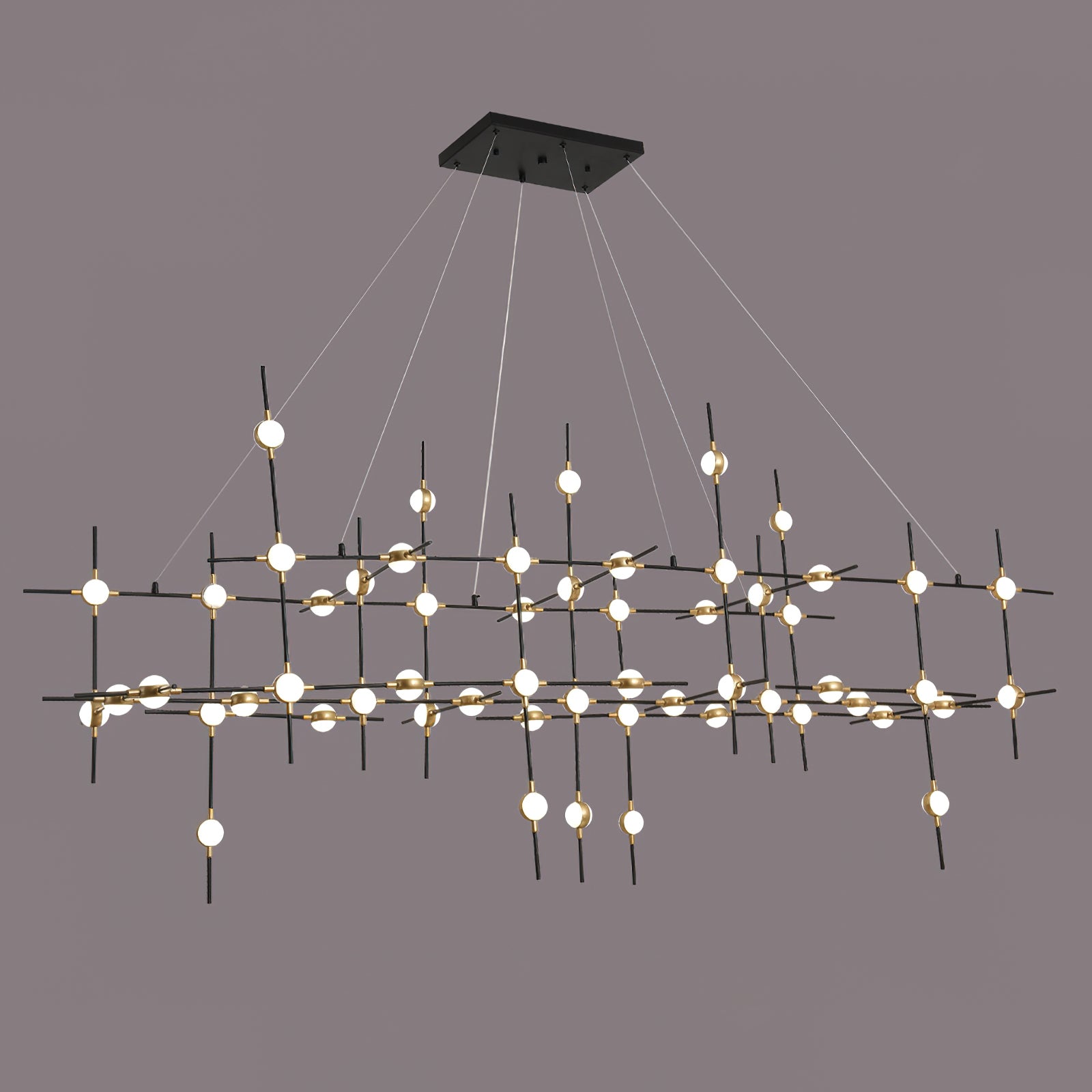 Dorney Floating Ball Chandelier - Modern Crystal Glass Ceiling Light Fixture for Dining Room, Living Room, Bedroom & Entryway | Elegant Home Decor Lighting for Weddings, Restaurants and Luxury Spaces