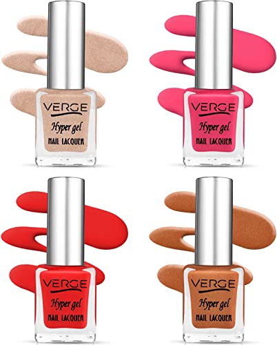 VERGE HYPER GEL 12 FREE FORMULA PRIME NAIL POLISH - Long Lasting Up to 6 Days, No Chipping & No Fading, Non-Toxic & Paraben Free, Ultra Luxury Finish - Perfect for Manicures, Pedicures, and Special Occasions