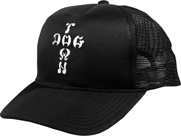 Dogtown Cross Letters Flip Mesh Skate Hat - Adjustable Black Skateboarding Hat for Men & Women | Perfect for Skateboarding, Streetwear & Outdoor Activities